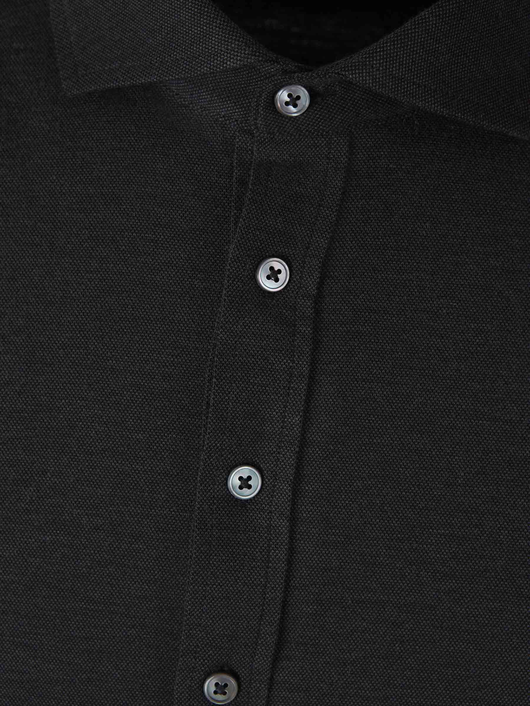Outlet online Gran Sasso Hombre Polo Piqué Lana color Azul Noche sku 551-000380 02 - Foto 3