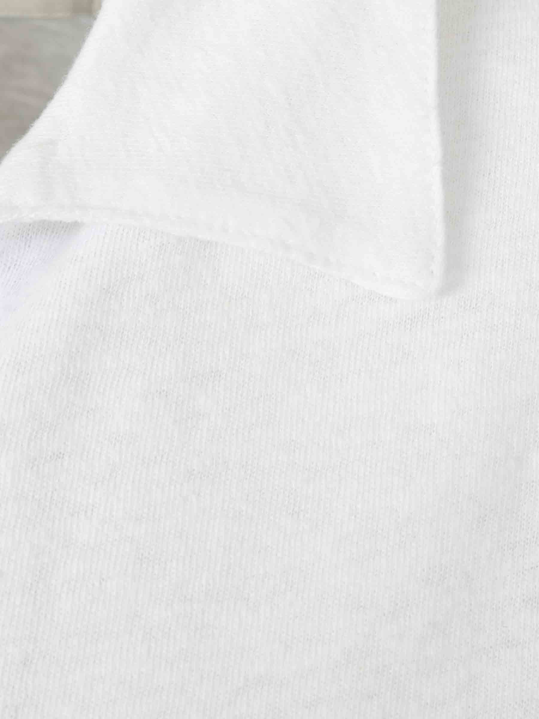 Outlet online Officine Générale Hombre Polo Algodón Lino color Blanco sku 551-000386 01 - Foto 3