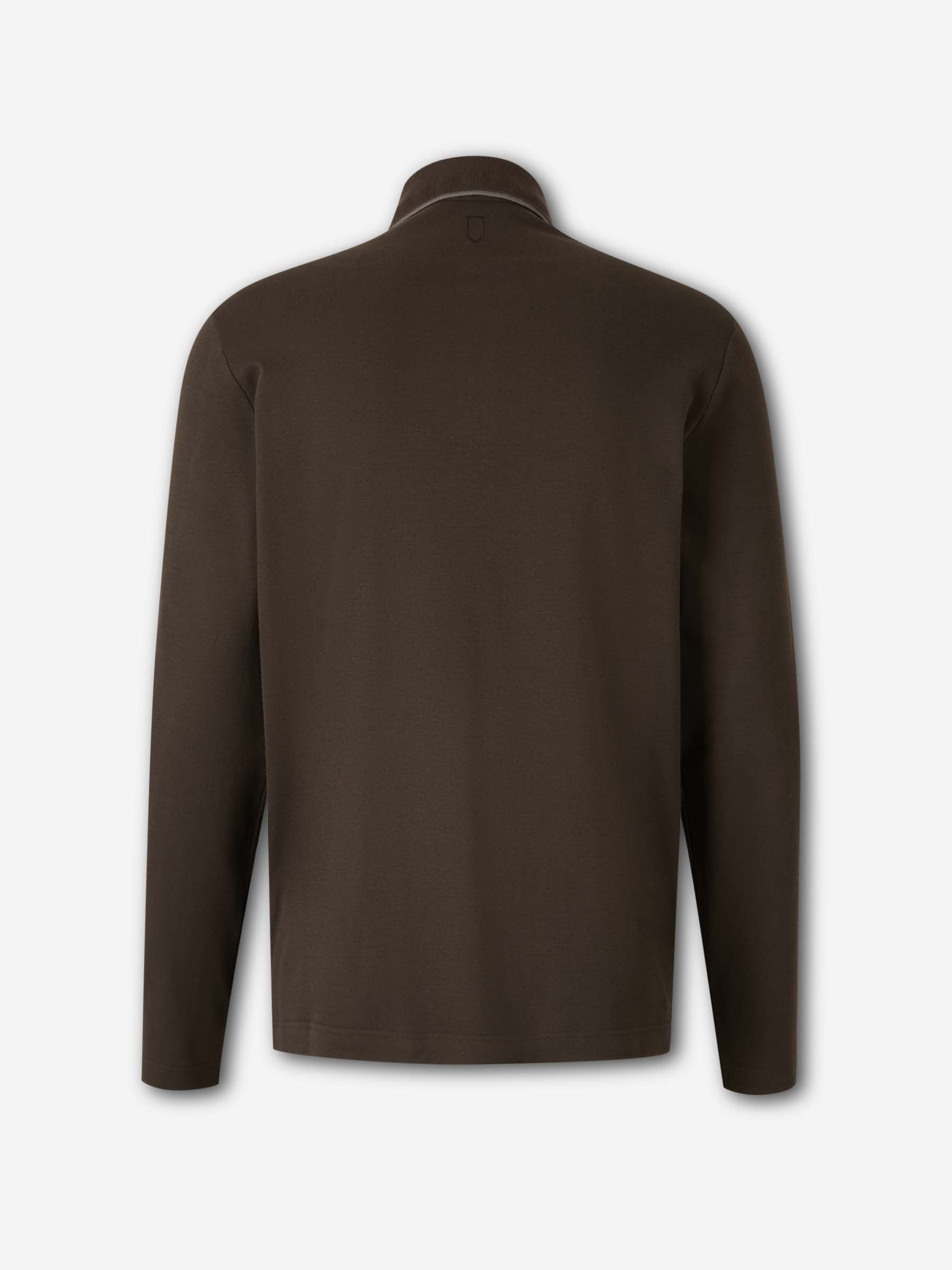 Outlet online Canali Hombre Polo Manga Larga color Marrón Oscuro sku 551-000407 01 - Foto 2