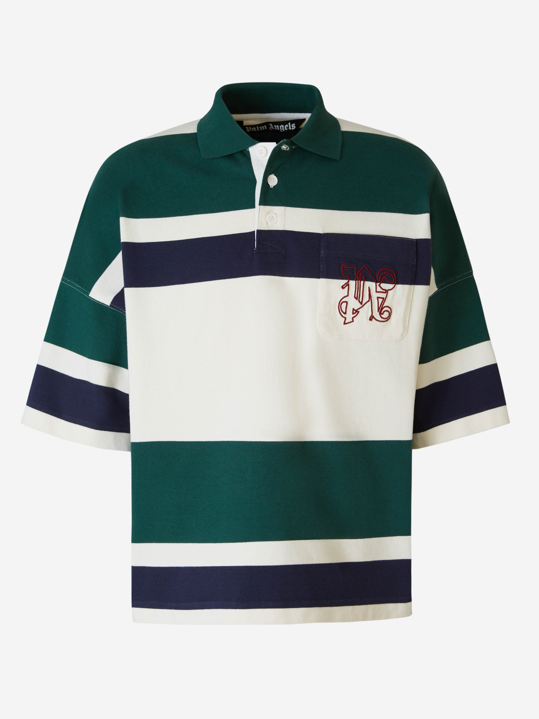 Outlet online Palm Angels Hombre Polo Monograma Rugby color Blanco sku 552-001397 01 - Foto 1