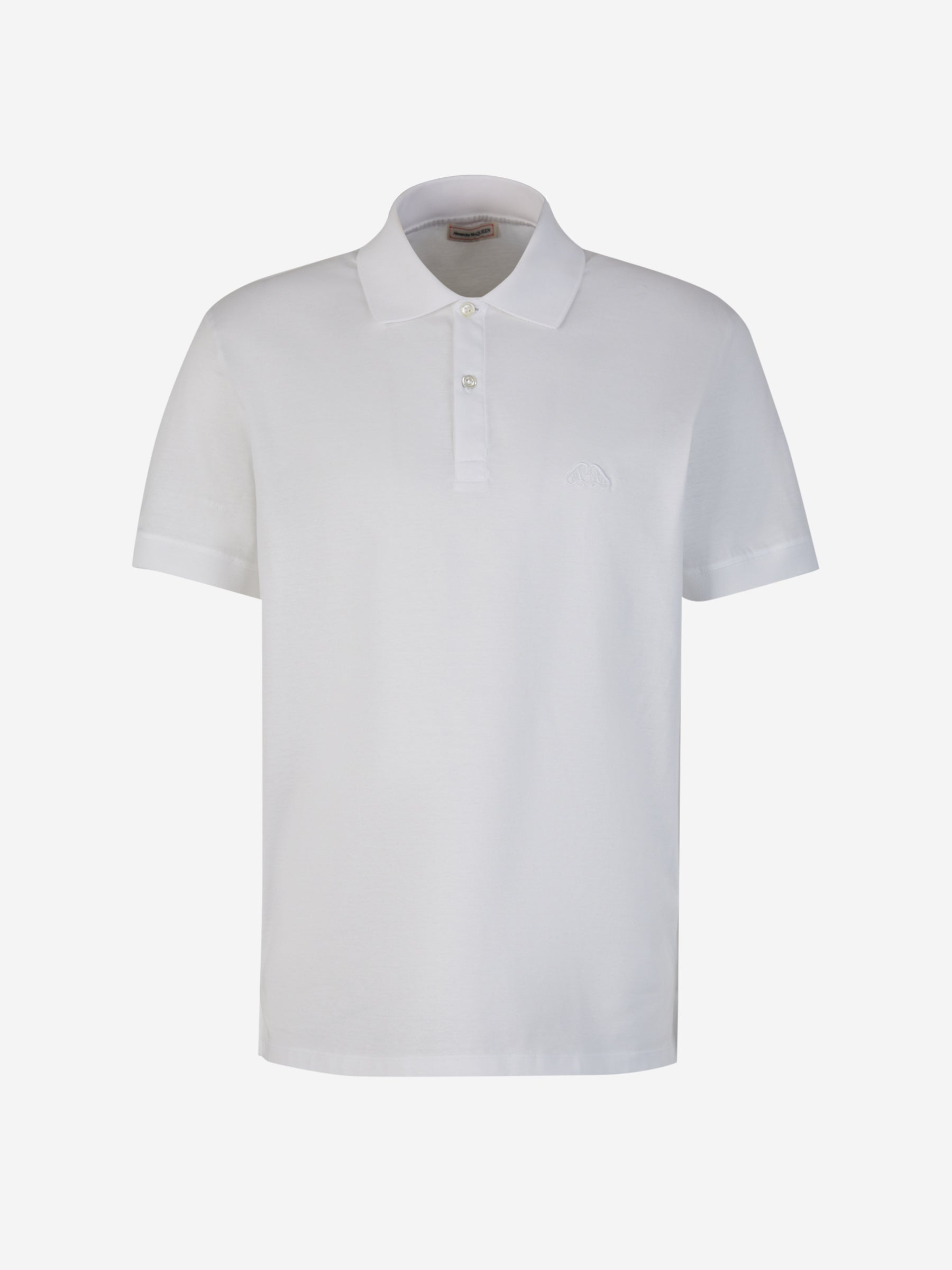 Outlet online Alexander McQueen Hombre Polo Algodón Bordado color Blanco sku 552-001431 02 - Foto 1