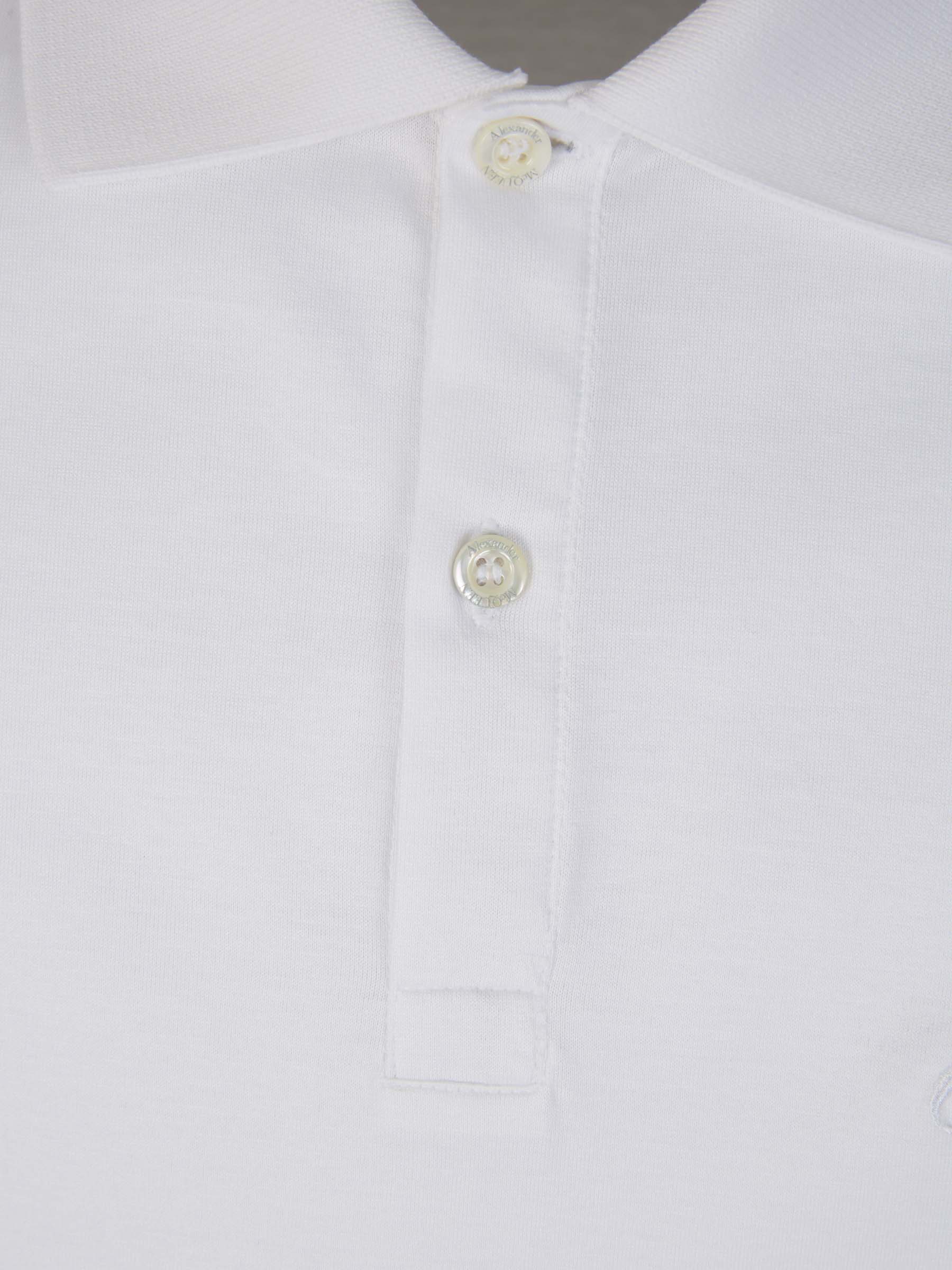 Outlet online Alexander McQueen Hombre Polo Algodón Bordado color Blanco sku 552-001431 02 - Foto 3