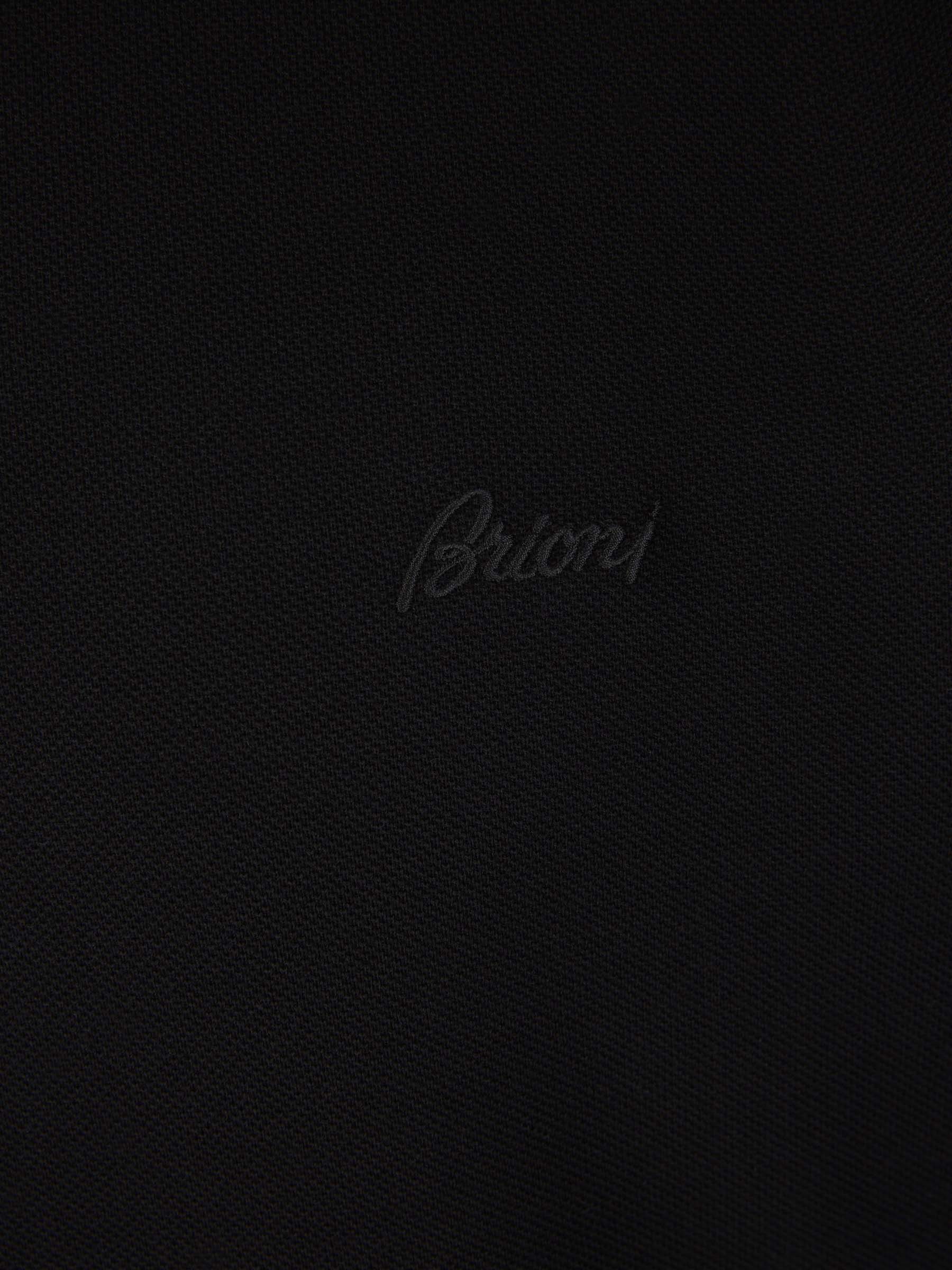 Outlet online Brioni Hombre Polo Piquet Algodón color Negro sku 552-001449 01 - Foto 4