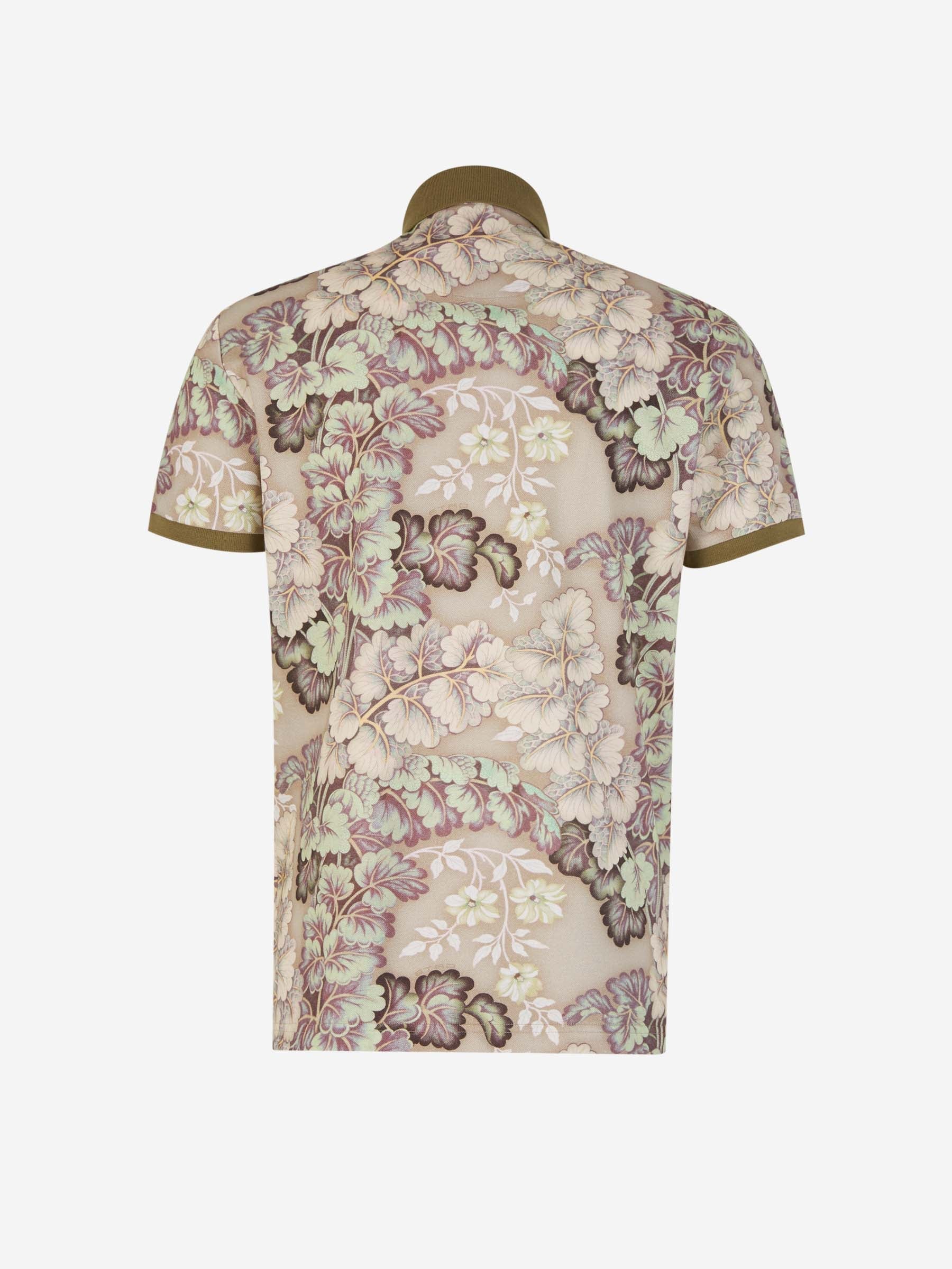 Outlet online Etro Hombre Polo Algodón Flores color Verde Militar sku 552-001464 01 - Foto 2