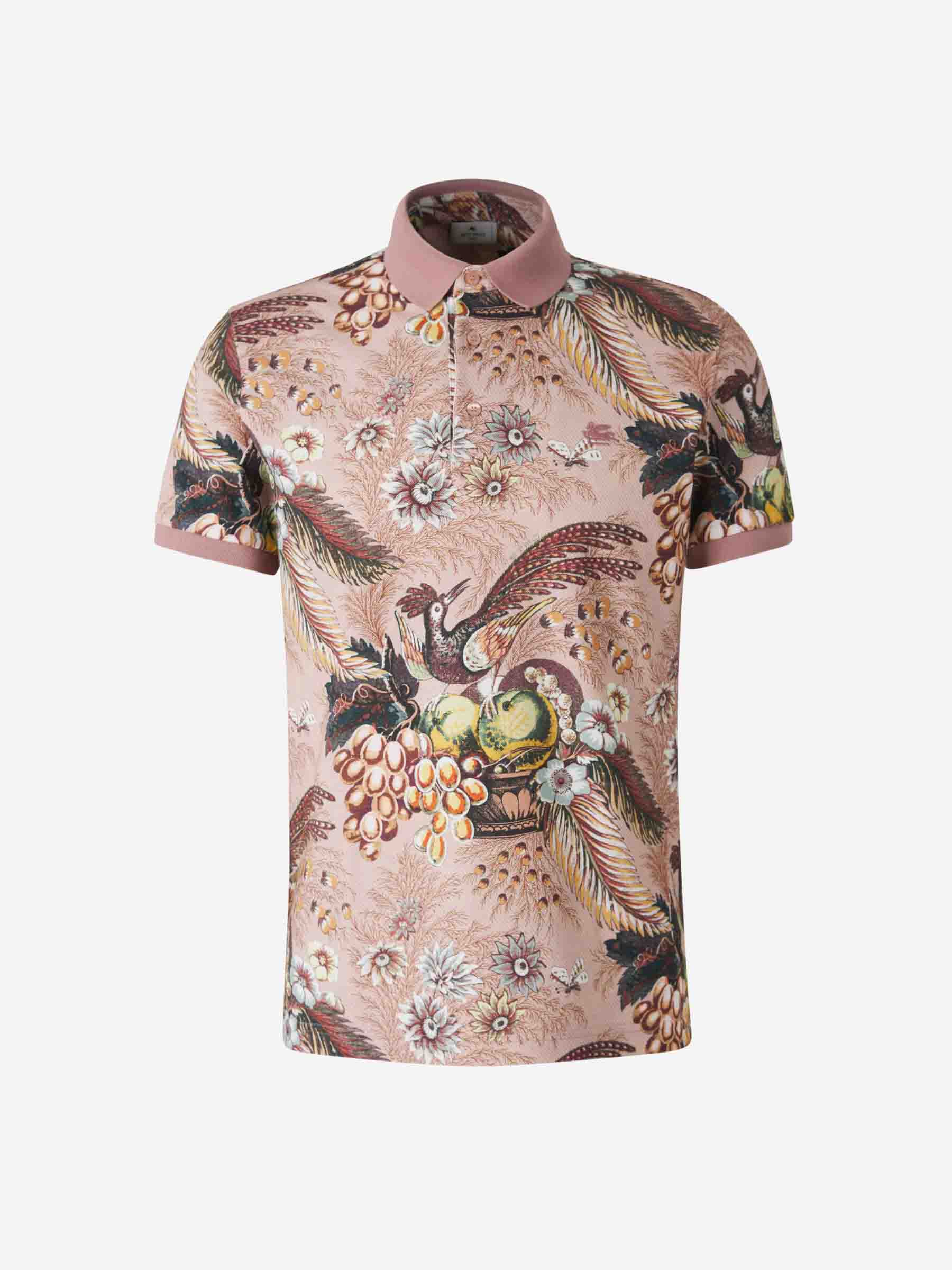 Outlet online Etro Hombre Polo Algodón Flores color Rosa Envejecido sku 552-001465 01 - Foto 1
