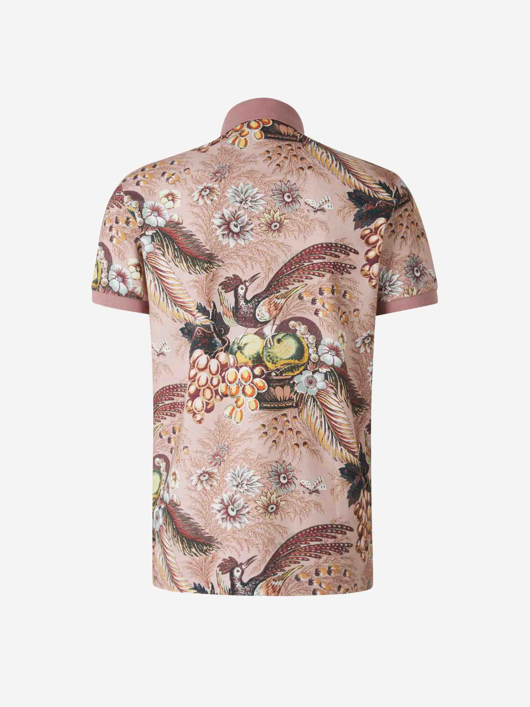 Outlet online Etro Hombre Polo Algodón Flores color Rosa Envejecido sku 552-001465 01 - Foto 2