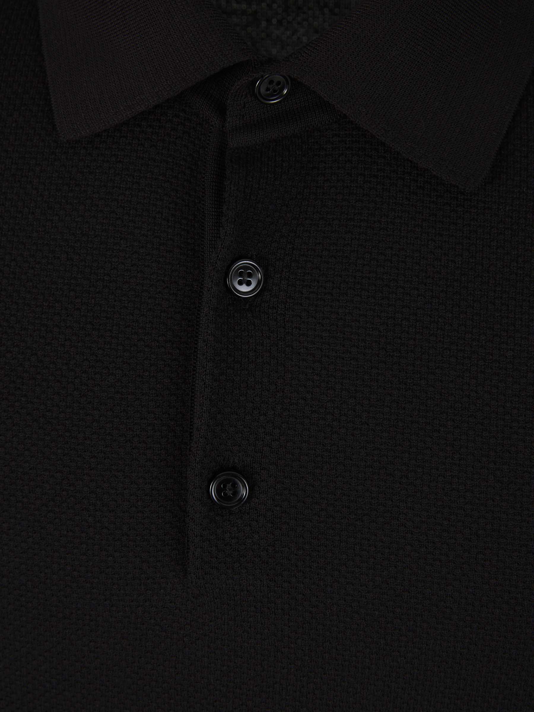 Outlet online Brioni Hombre Polo Piqué Sea Island color Negro sku 552-001516 01 - Foto 3