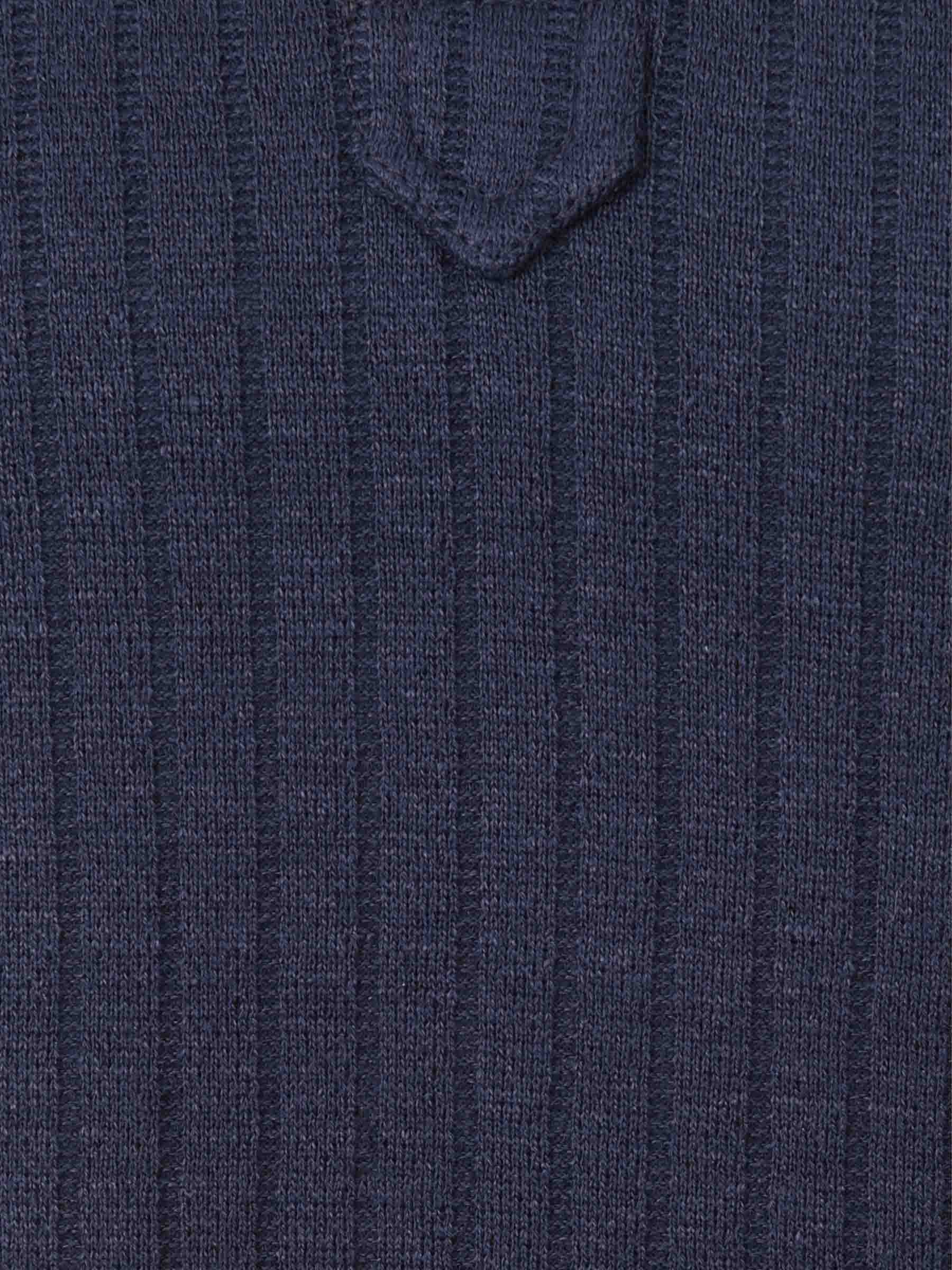 Brunello Cucinelli Hombre Barcelona Polo Canalé Botones color Azul Cobalto sku 552-001534 01 - Foto 4