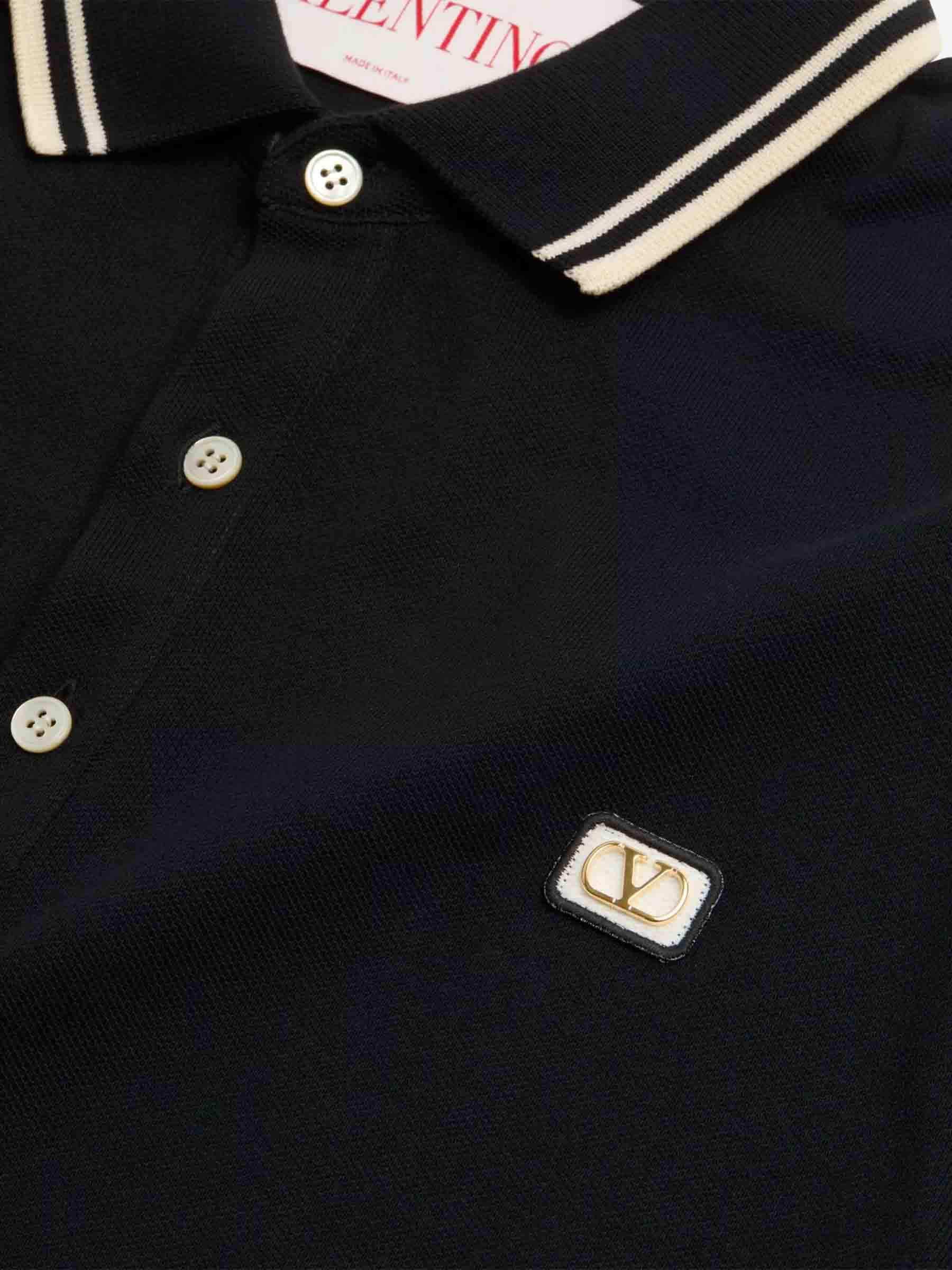 Valentino Hombre Barcelona Polo Logo Algodón color Negro sku 552-001549 00 - Foto 2