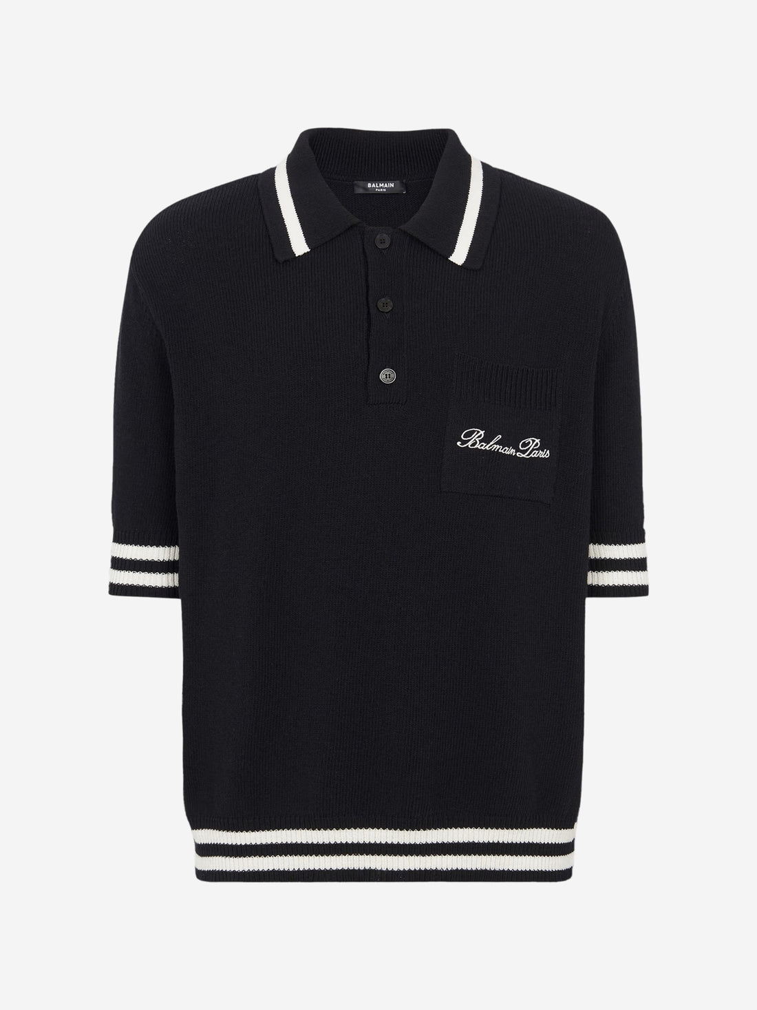 Balmain Hombre Barcelona Polo Punto Logo color Negro sku 552-001556 01 - Foto 1