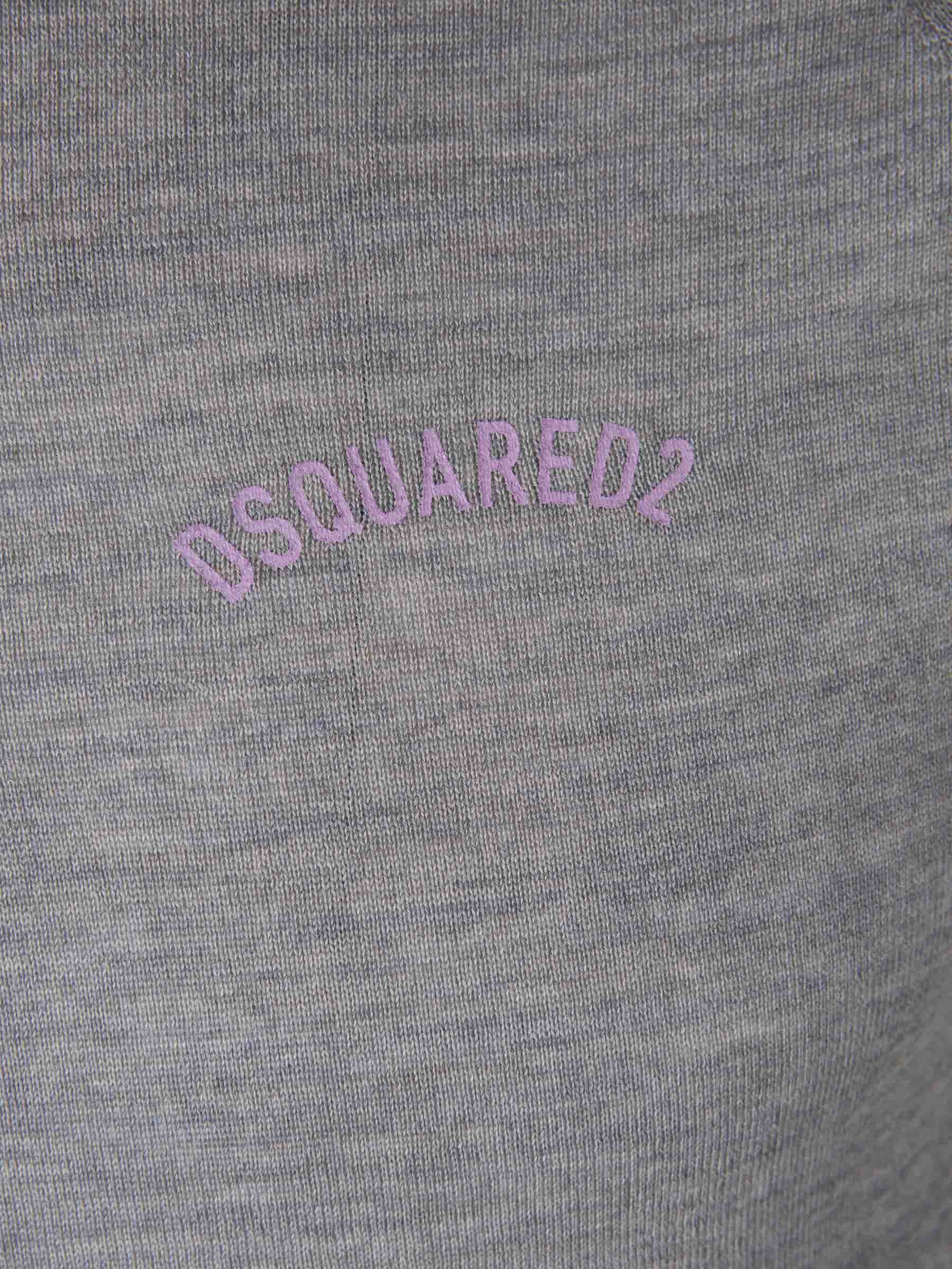 Outlet online Dsquared2 Hombre Polo Punto Lana color Gris Piedra sku 552-001584 01 - Foto 4