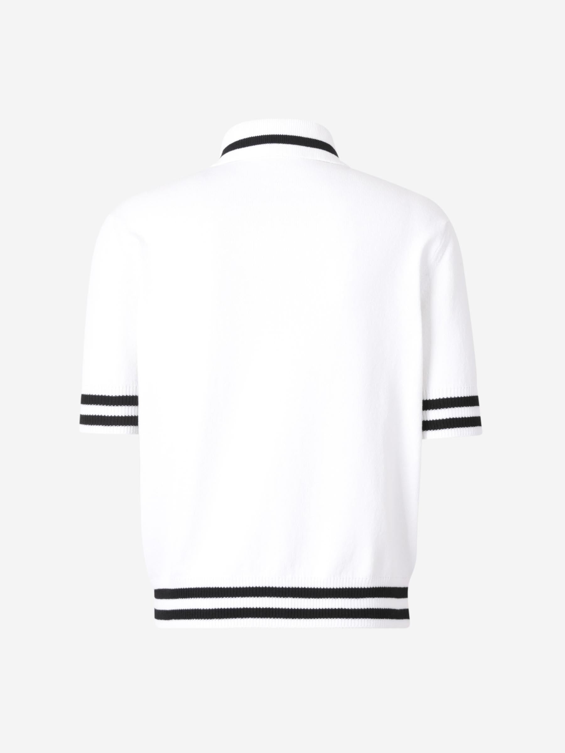 Outlet online Balmain Hombre Polo Punto Tricot color Blanco sku 552-001589 01 - Foto 2