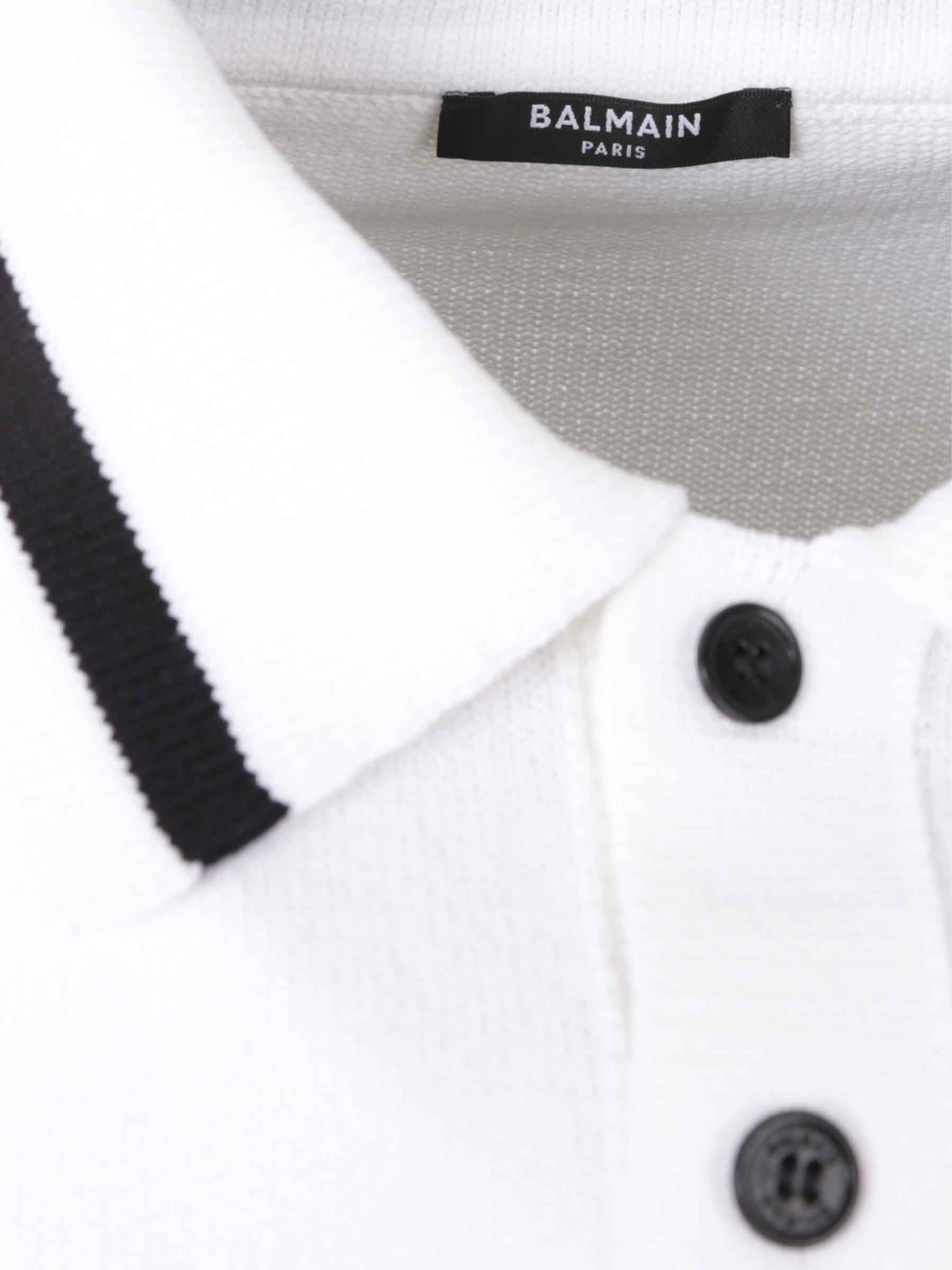 Outlet online Balmain Hombre Polo Punto Tricot color Blanco sku 552-001589 01 - Foto 4