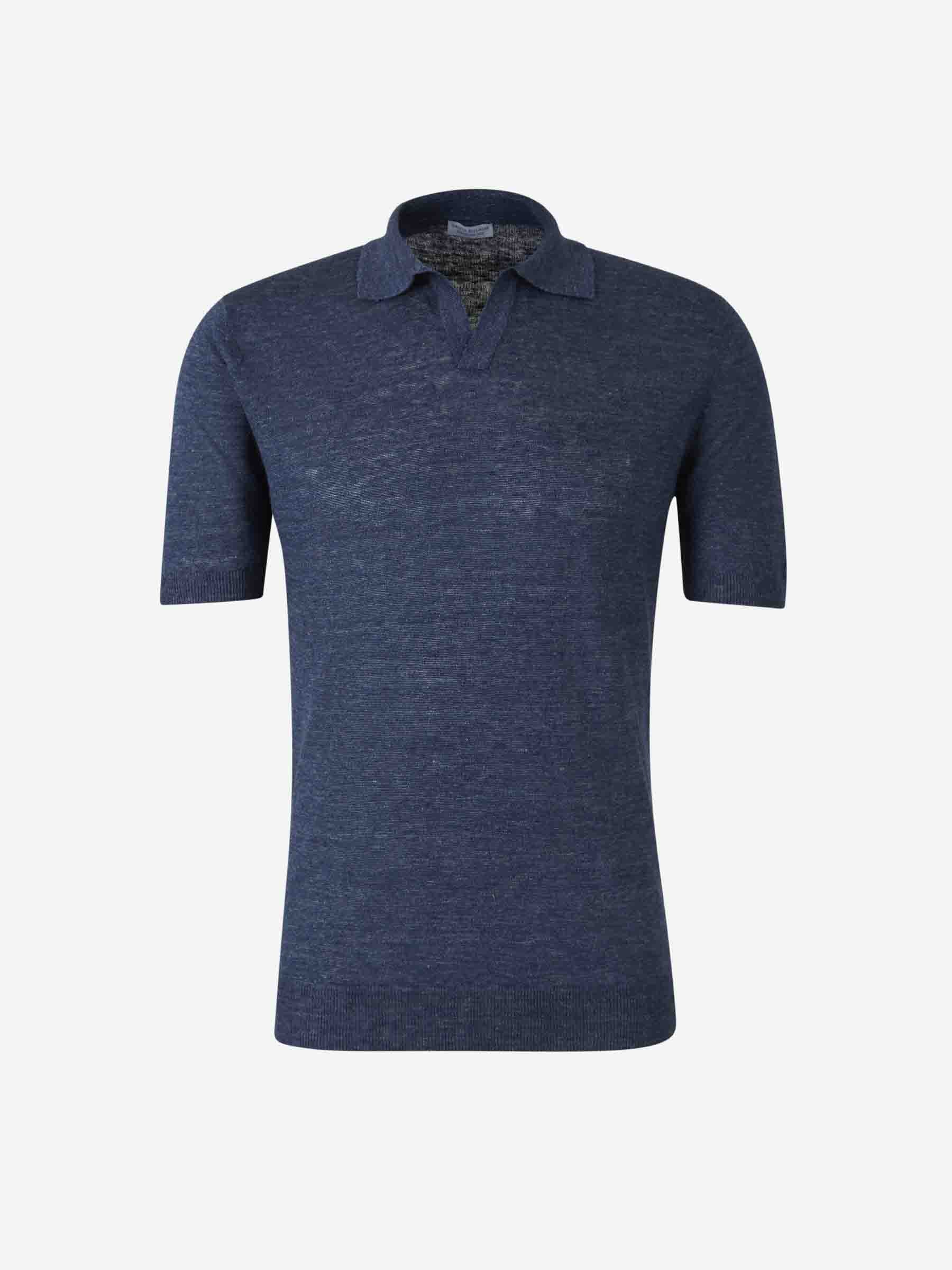 Outlet online Santa Eulalia Hombre Polo Punto Lino color Azul Marino sku 552-001593 02 - Foto 1