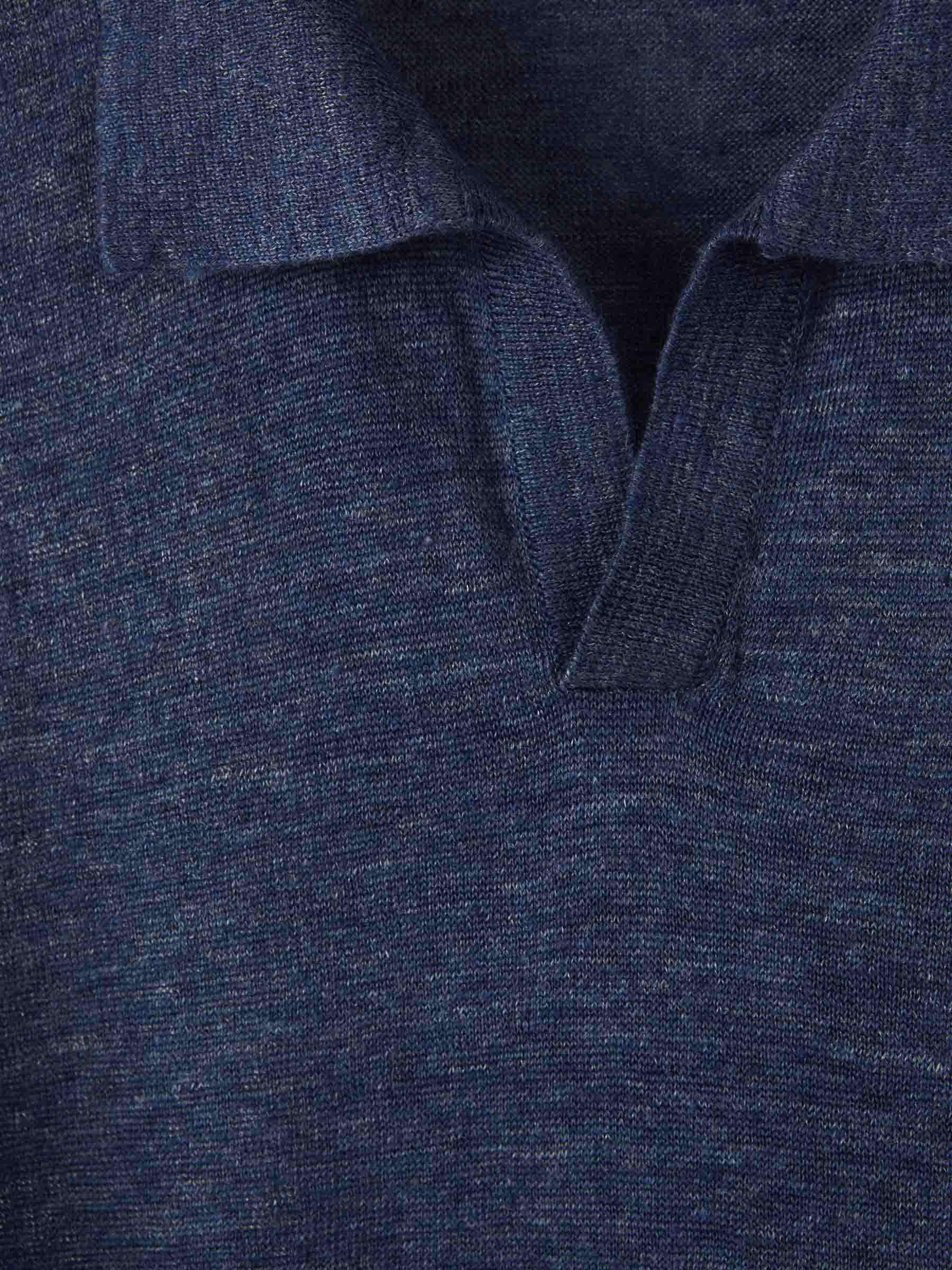 Outlet online Santa Eulalia Hombre Polo Punto Lino color Azul Marino sku 552-001593 02 - Foto 3