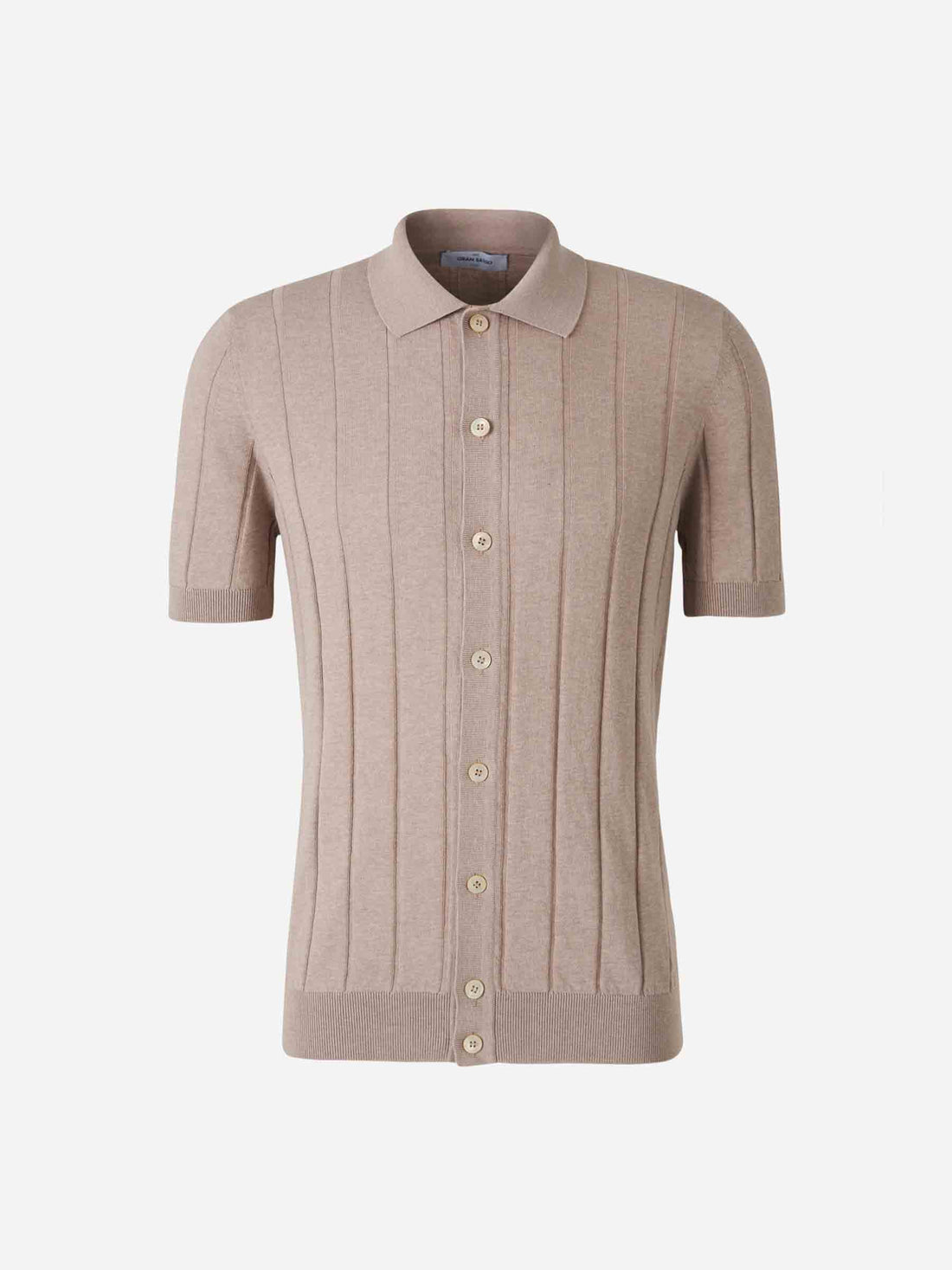 Gran Sasso Hombre Barcelona Polo Abierto Acanalado color Camel sku 552-001598 01 - Foto 1