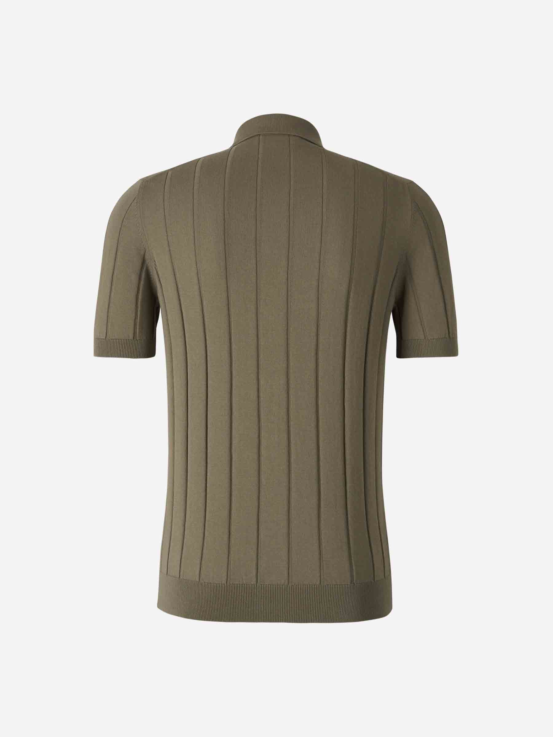 Outlet online Gran Sasso Hombre Polo Abierto Acanalado color Verde Militar sku 552-001598 02 - Foto 2