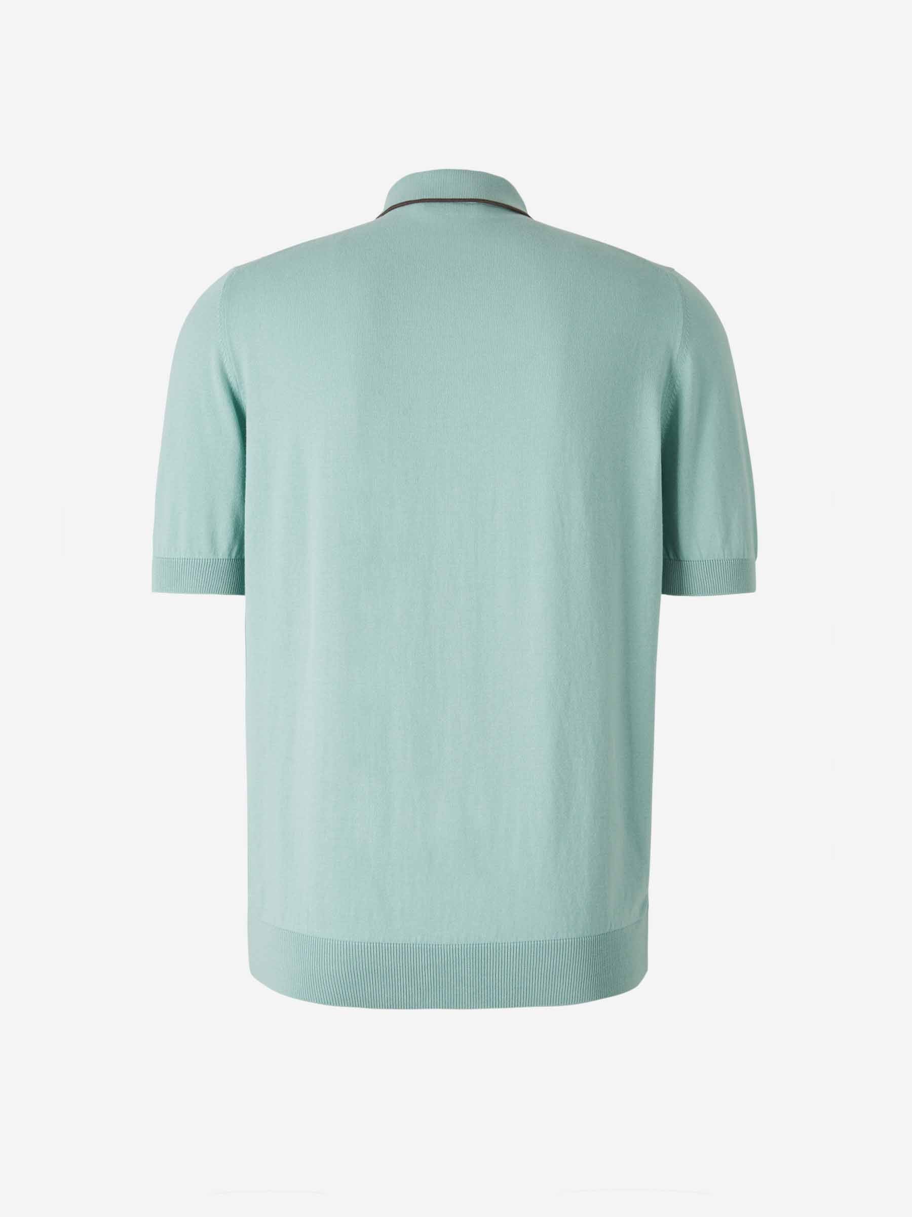 Outlet online Gran Sasso Hombre Polo Algodón Listado color Azul sku 552-001599 02 - Foto 2