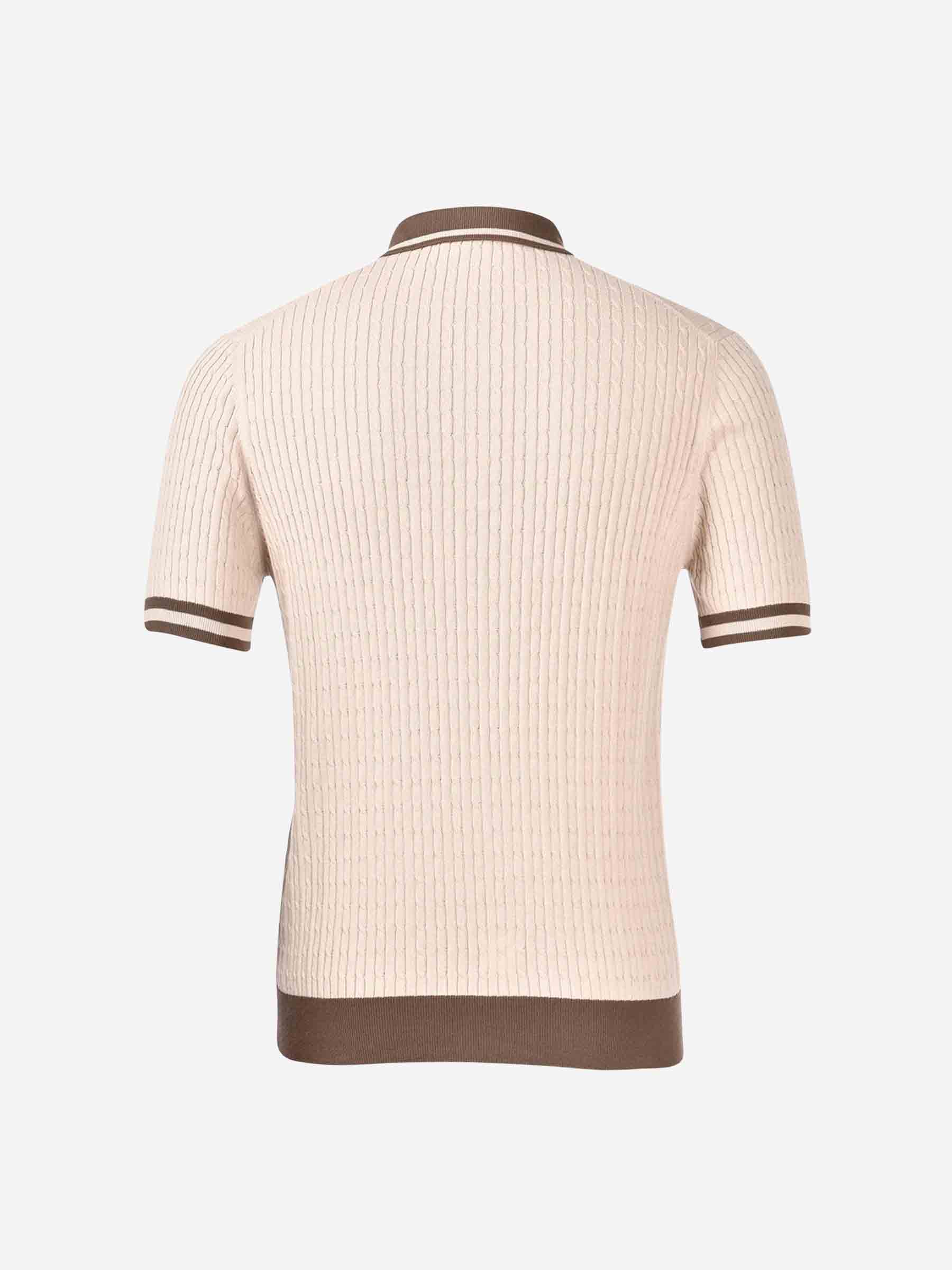 Outlet online Gran Sasso Hombre Polo Punto Contraste color Marrón sku 552-001600 01 - Foto 2