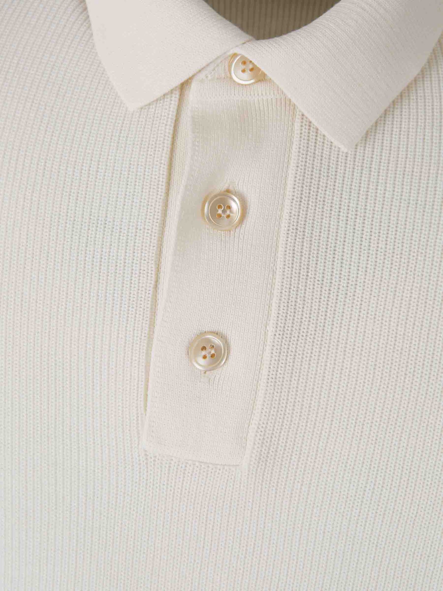 Santa Eulalia Hombre Barcelona Polo Punto Algodón color Marfil sku 552-001603 01 - Foto 3