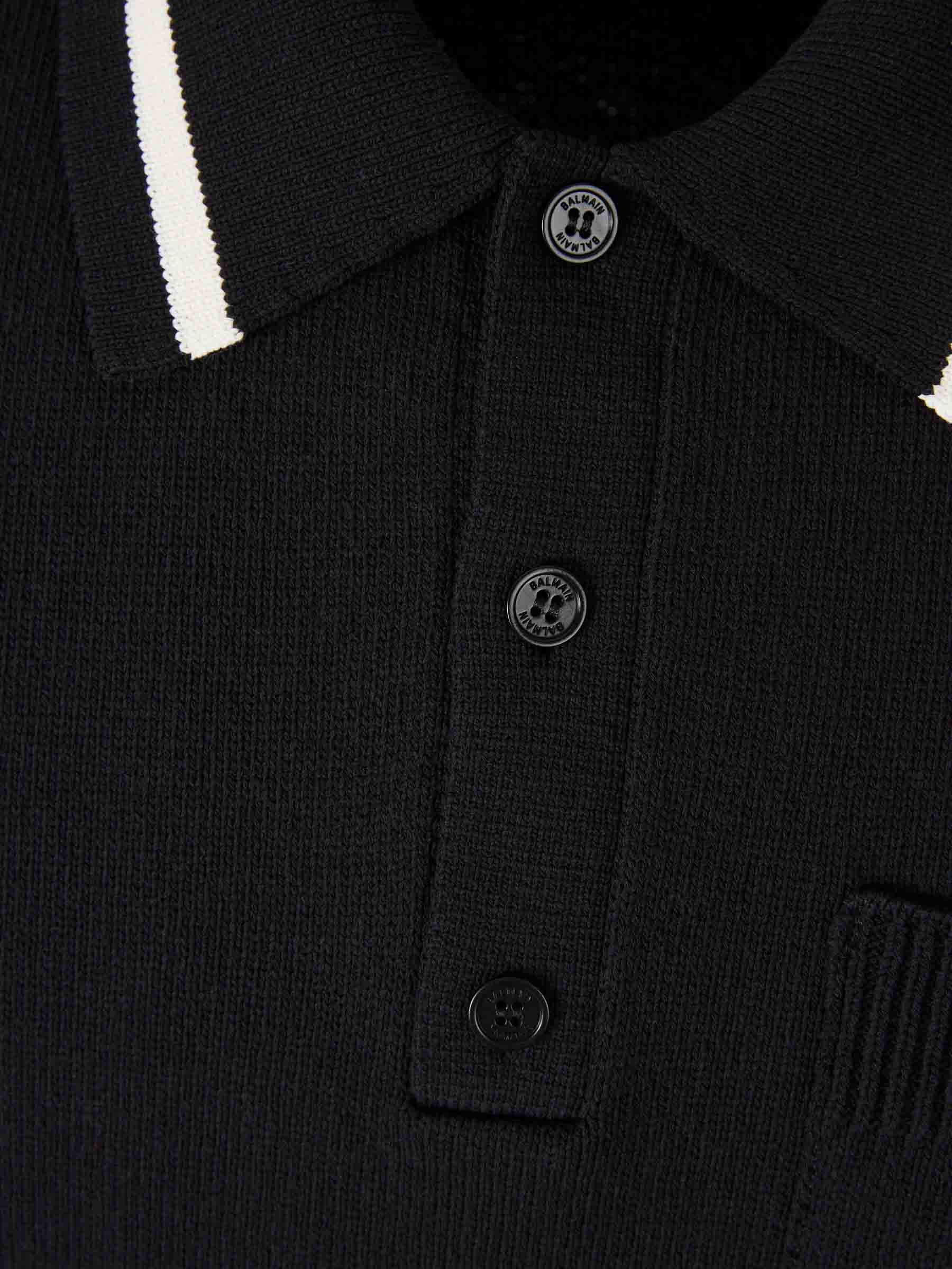 Outlet online Balmain Hombre Polo Punto Logo color Negro sku 552-001622 01 - Foto 3