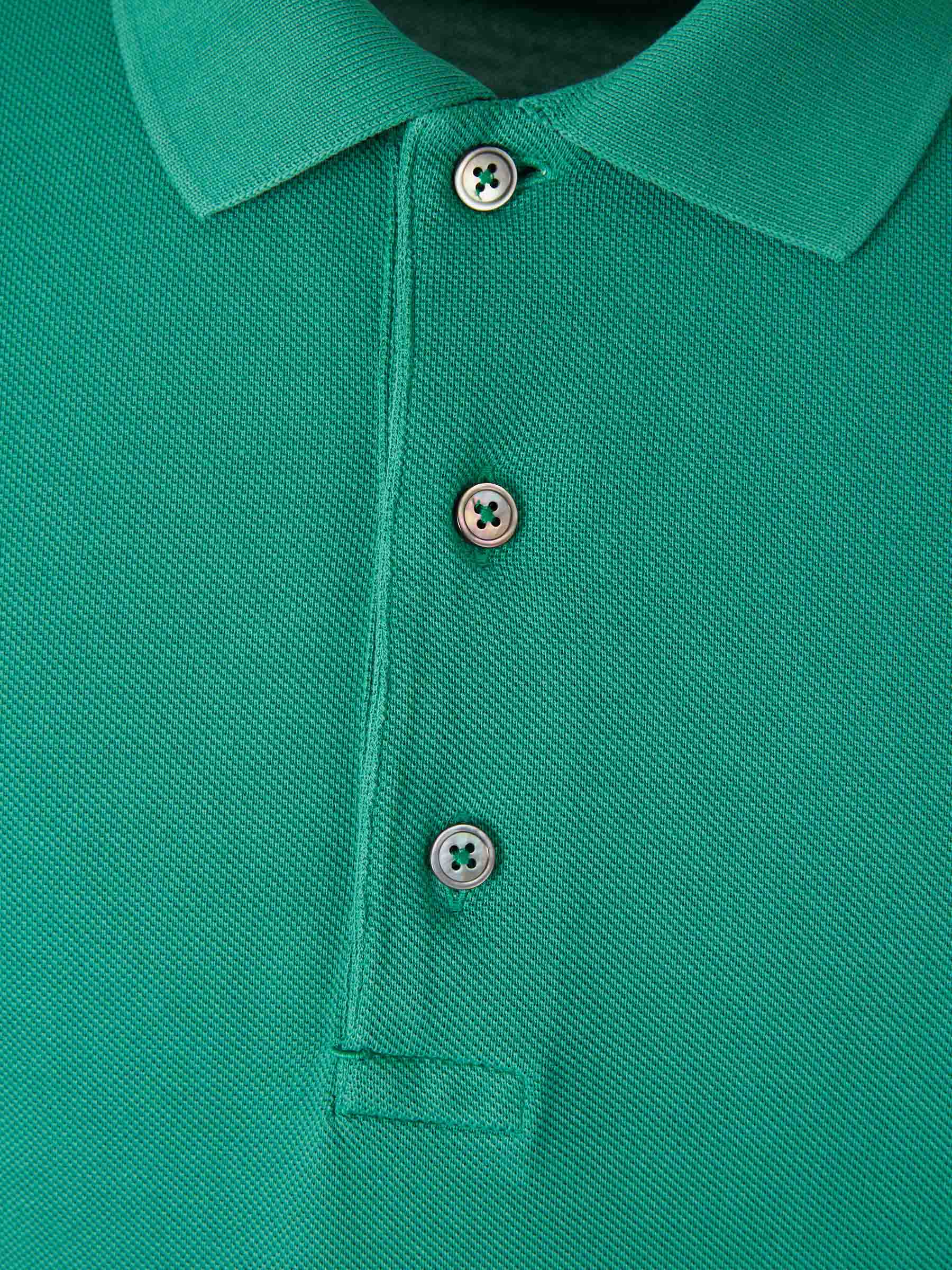 Outlet online Tom Ford Hombre Polo Liso Algodón color Verde sku 552-001662 05 - Foto 3