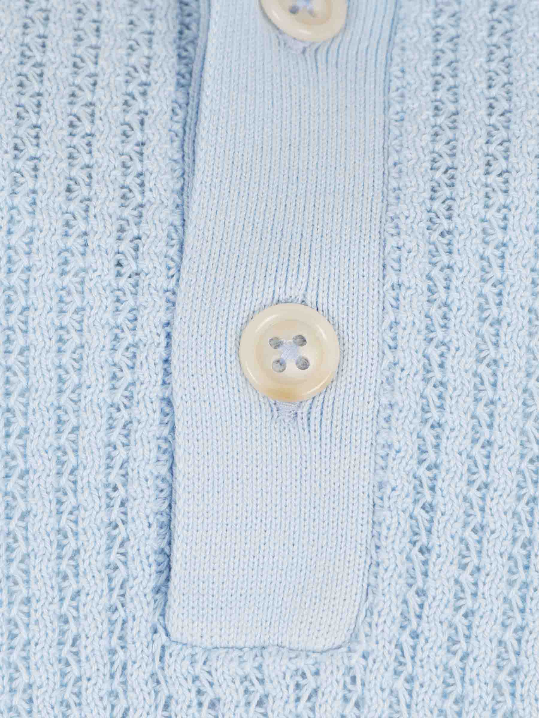 Santa Eulalia Hombre Barcelona Polo Punto Canalé color Azul Celeste sku 552-001730 03 - Foto 4