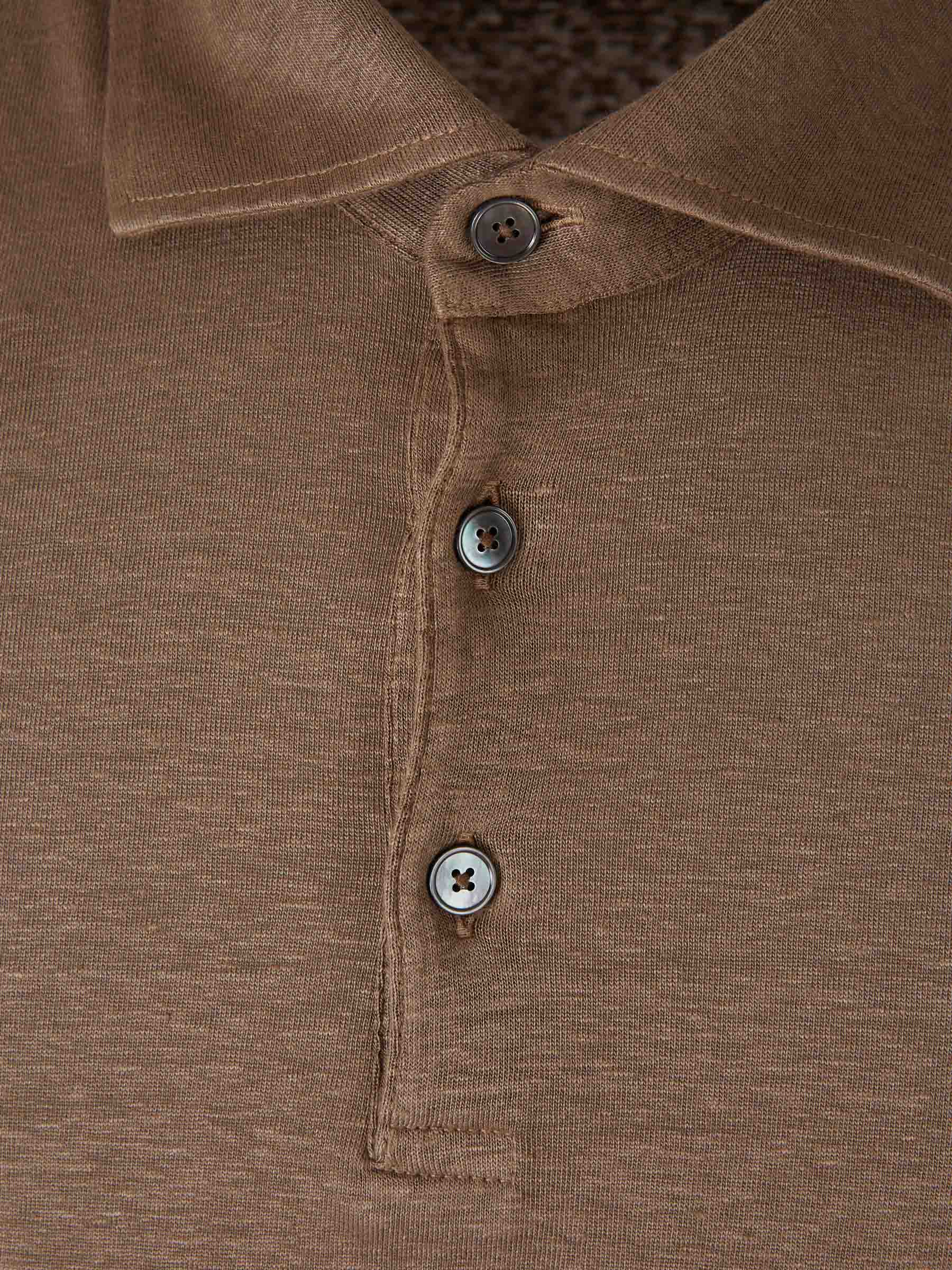 Santa Eulalia Hombre Barcelona Polo Punto Lino color Taupe sku 552-001741 02 - Foto 3