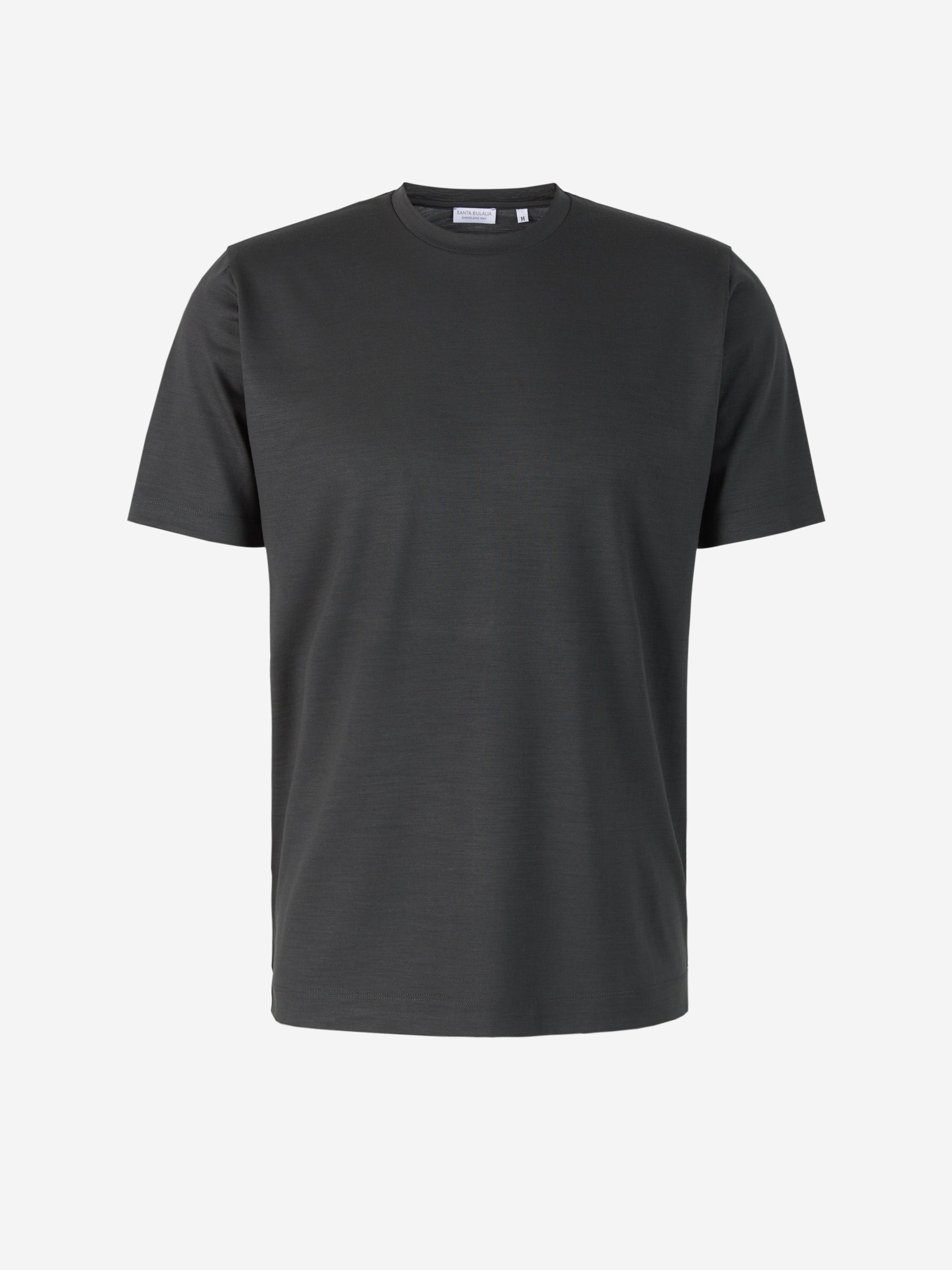 Outlet online Santa Eulalia Hombre Camiseta Lisa Lana color Negro sku 553-002887 03 - Foto 1
