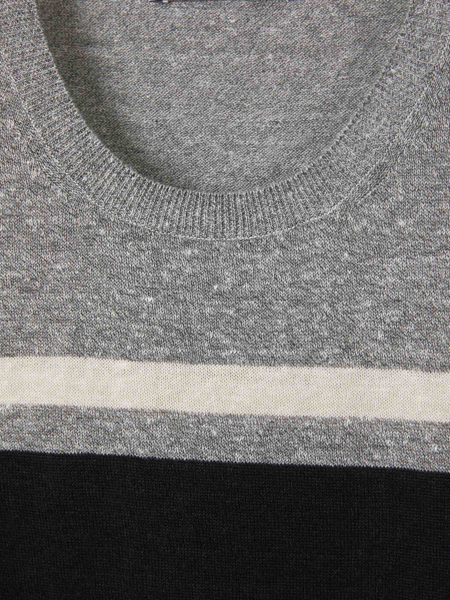 Outlet online Gran Sasso Hombre Camiseta Lino Y Algodón color Gris Piedra sku 553-002978 01 - Foto 7