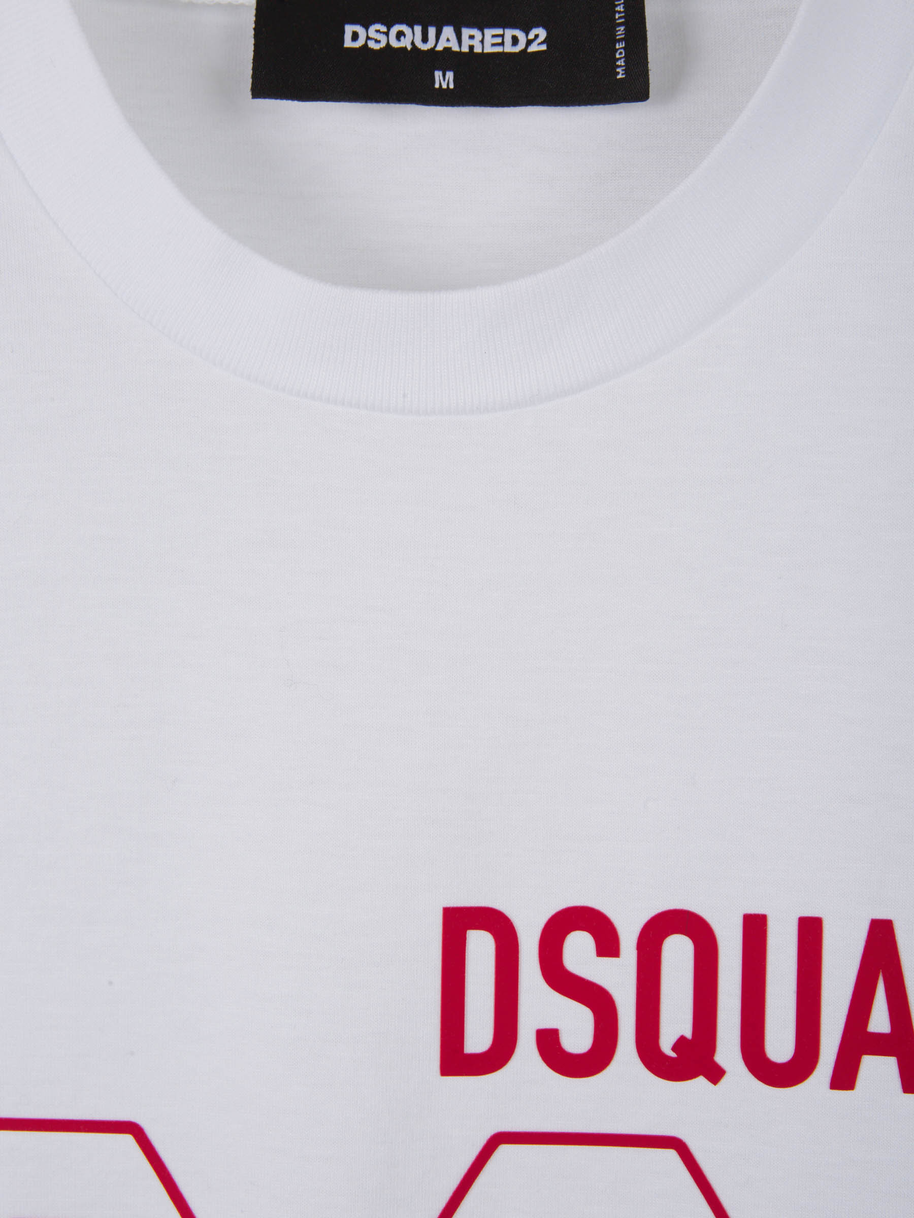 Outlet online Dsquared2 Hombre Camiseta Logo Contraste color Blanco sku 553-002985 02 - Foto 7