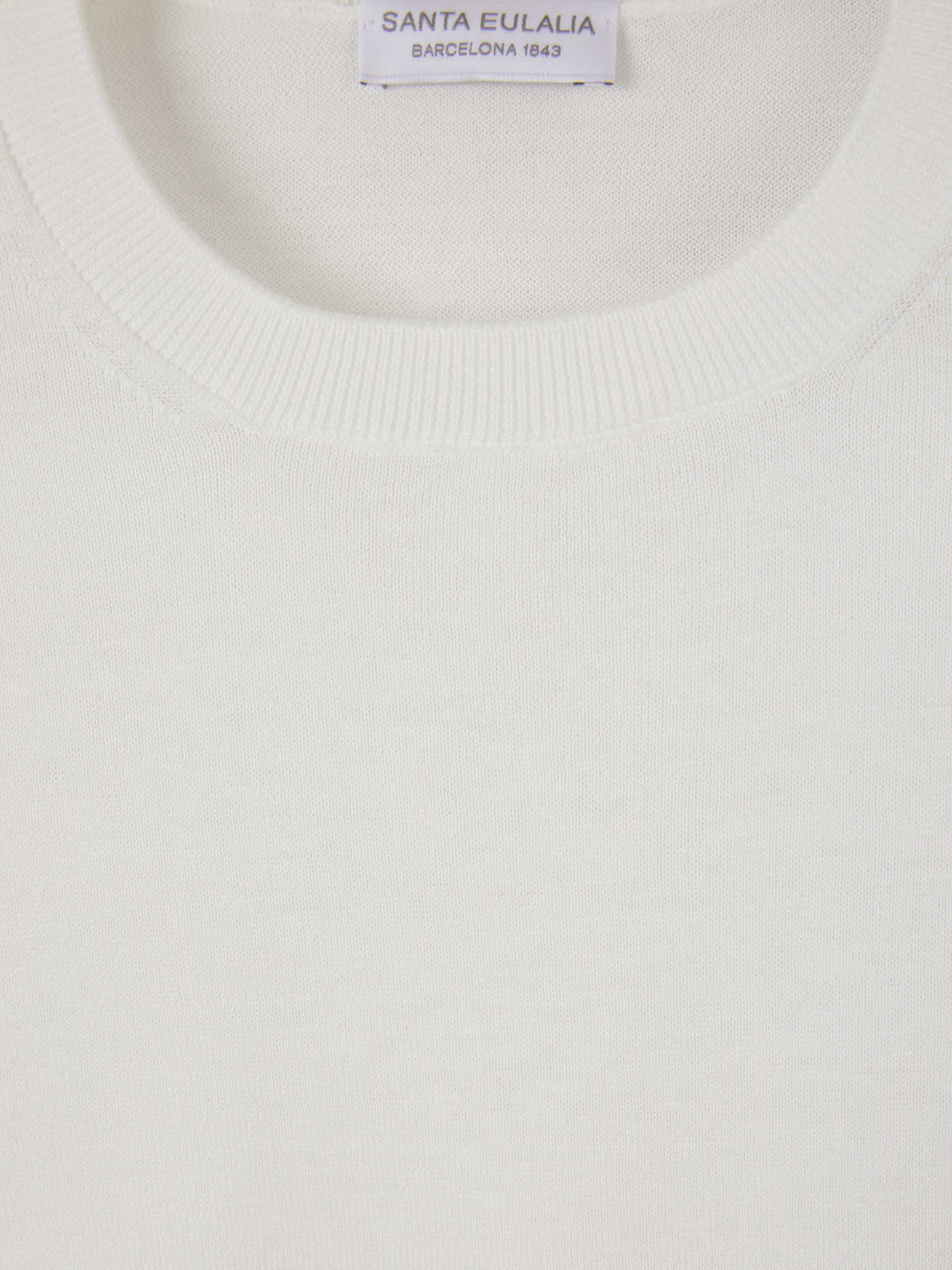 Outlet online Santa Eulalia Hombre Camiseta Lisa Algodón color Blanco sku 553-003016 01 - Foto 3