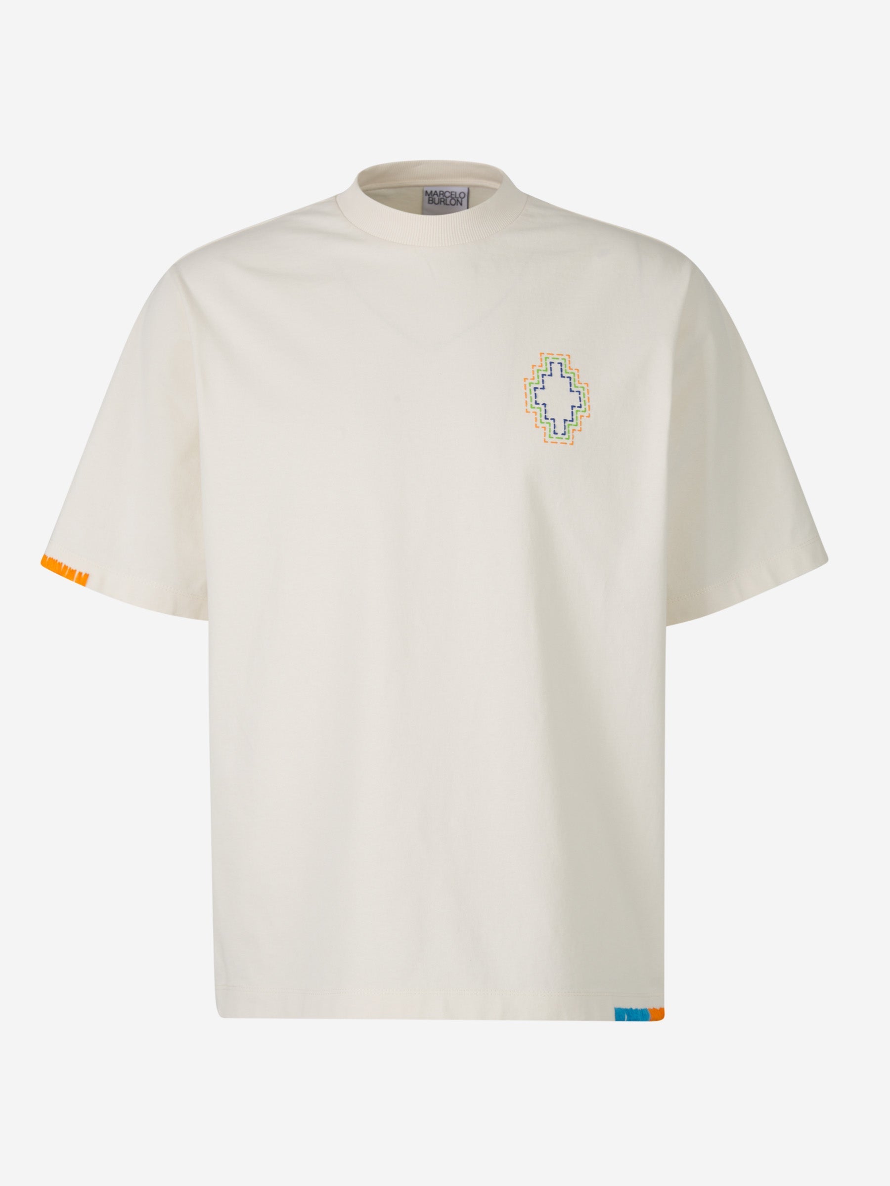 Outlet online Marcelo Burlon Hombre Camiseta Logo Bordado color Lila sku 553-003154 02 - Foto 1