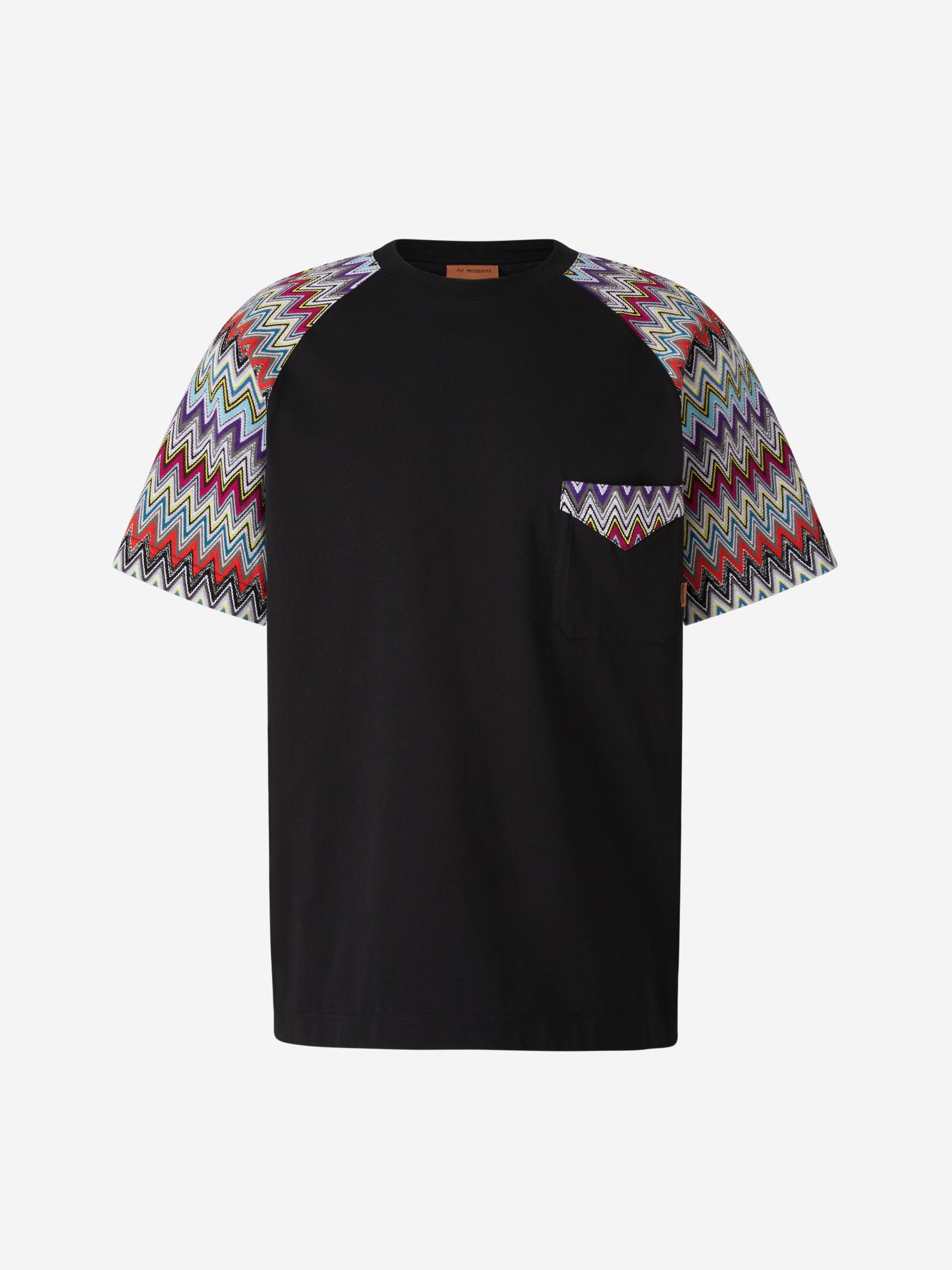 Outlet online Missoni Hombre Camiseta Contraste Zig Zag color Negro sku 553-003177 00 - Foto 4