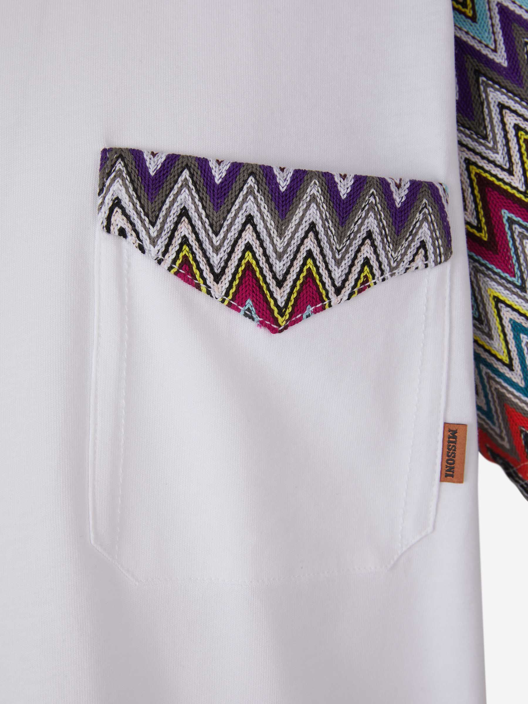 Outlet online Missoni Hombre Camiseta Contraste Zig Zag color Blanco sku 553-003177 01 - Foto 7