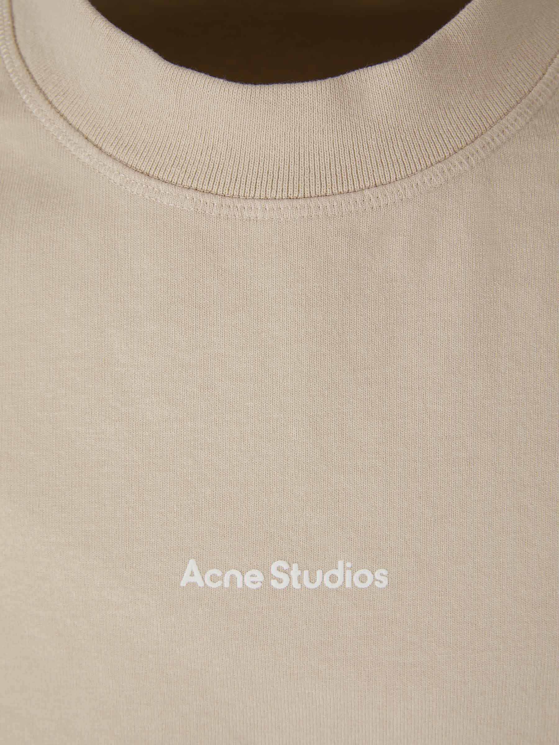 Outlet online Acne Studios Hombre Camiseta Logo Algodón color Verde Lima sku 553-003224 02 - Foto 3