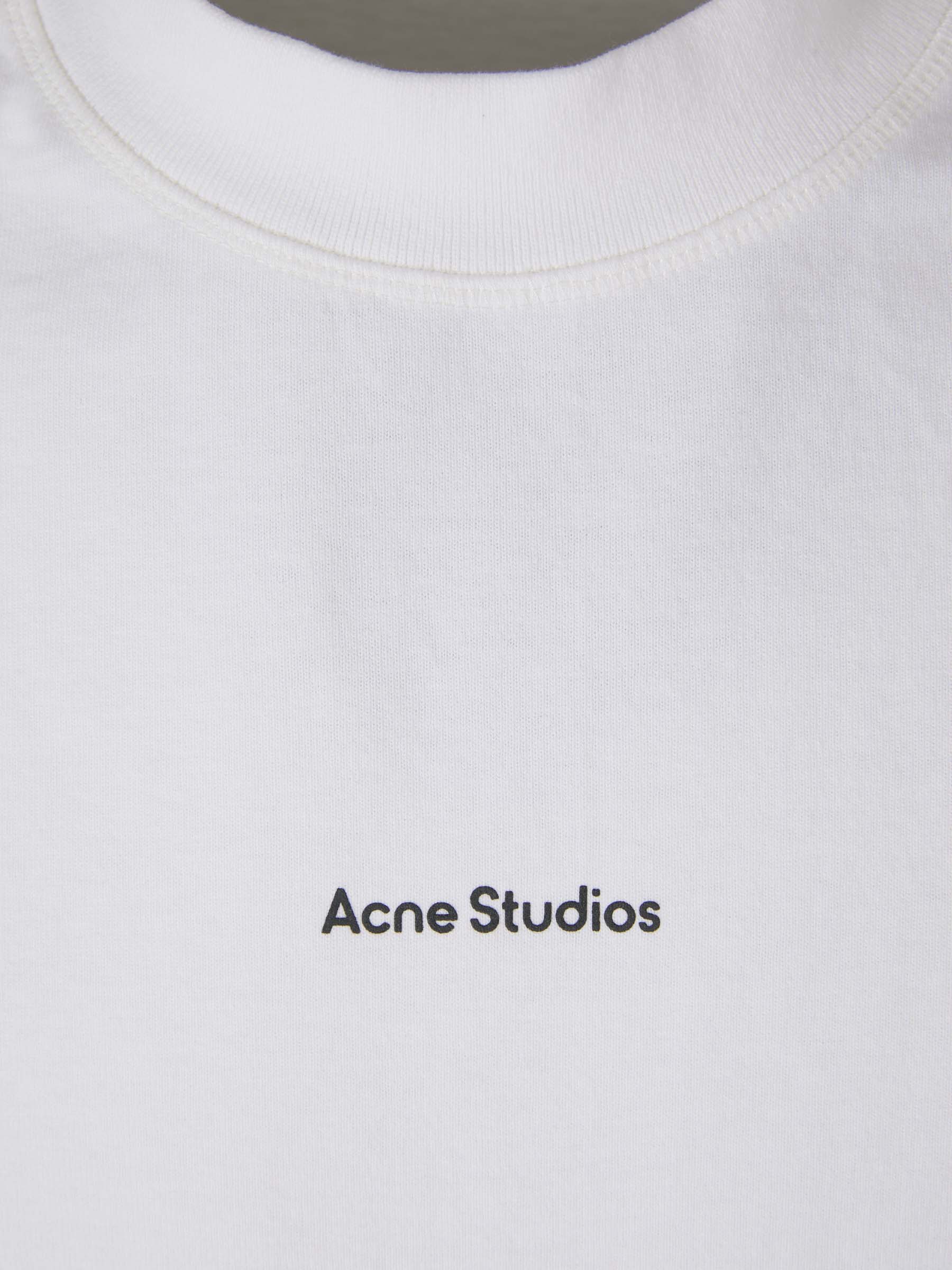 Outlet online Acne Studios Hombre Camiseta Logo Algodón color Verde Lima sku 553-003224 02 - Foto 12