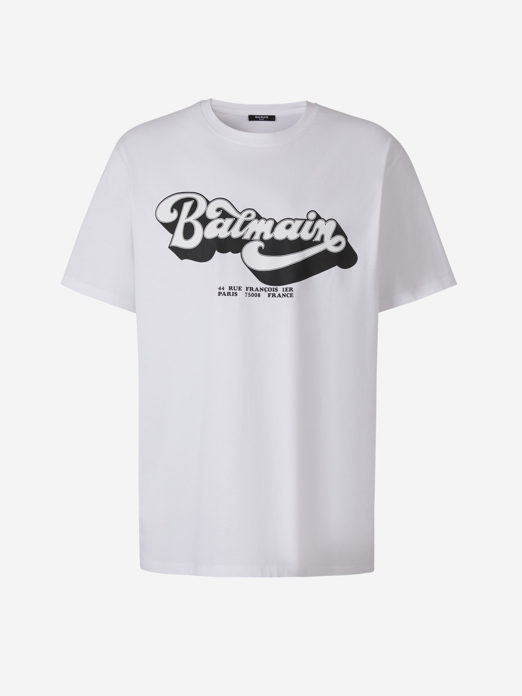 Outlet online Balmain Hombre Camiseta Logo Algodón color Blanco sku 553-003226 01 - Foto 1