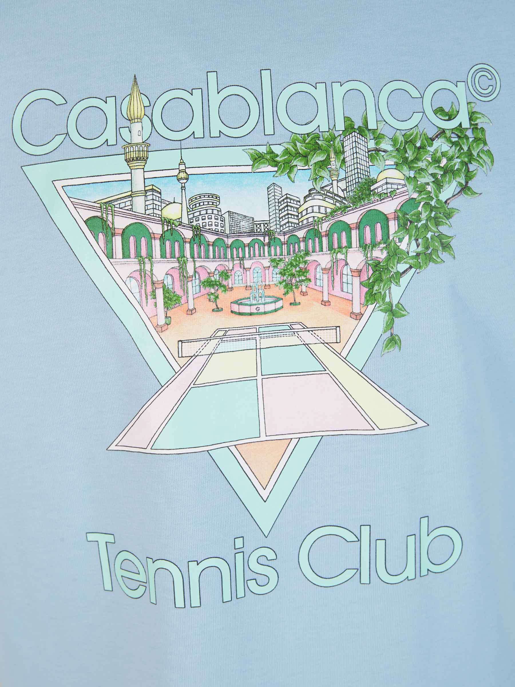 Outlet online Casablanca Hombre Camiseta Tennis Club color Azul Cielo sku 553-003231 01 - Foto 4