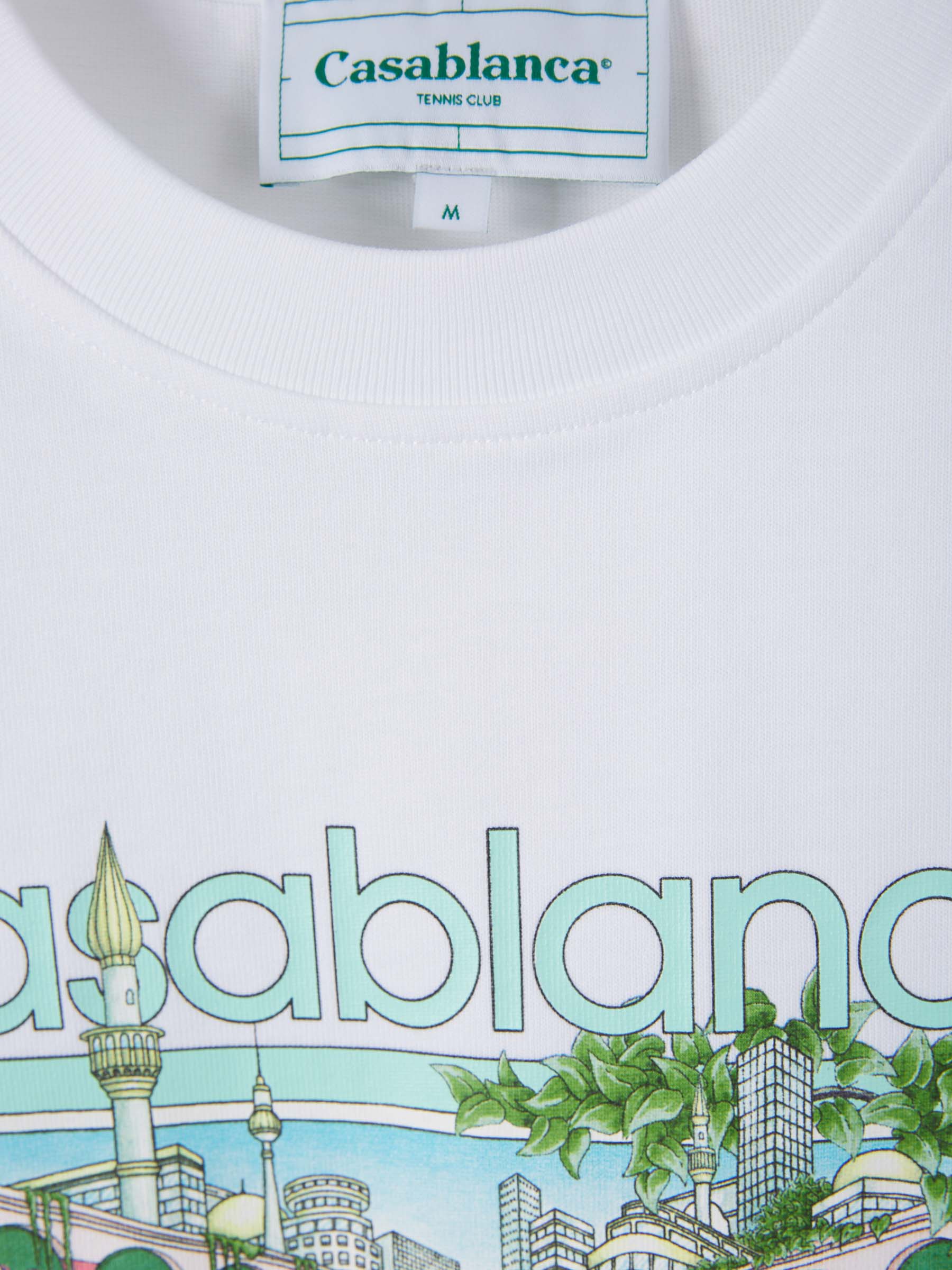 Outlet online Casablanca Hombre Camiseta Tennis Club color Blanco sku 553-003231 02 - Foto 7