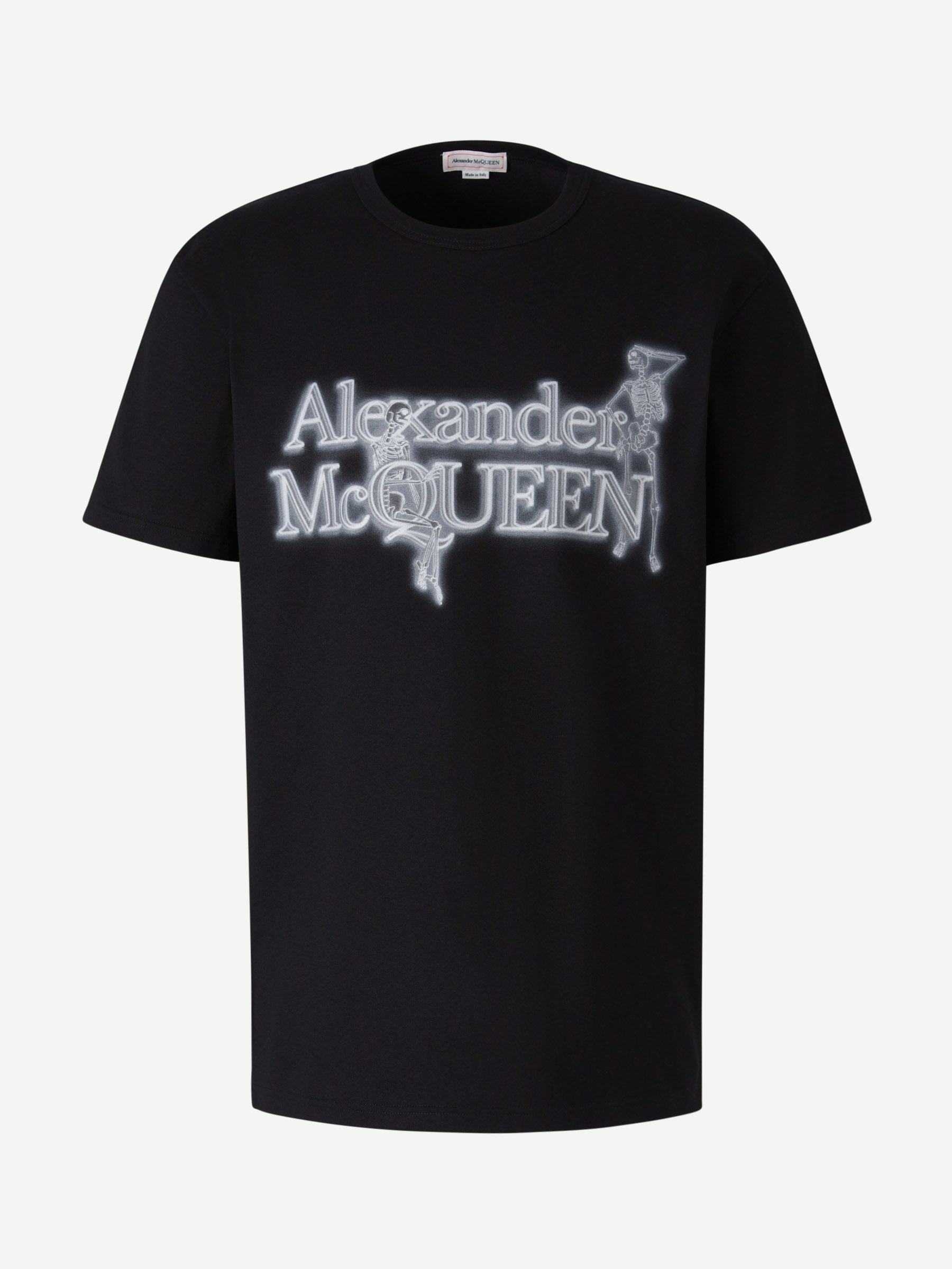 Outlet online Alexander McQueen Hombre Camiseta Gráfico Estampado color Negro sku 553-003266 01 - Foto 1