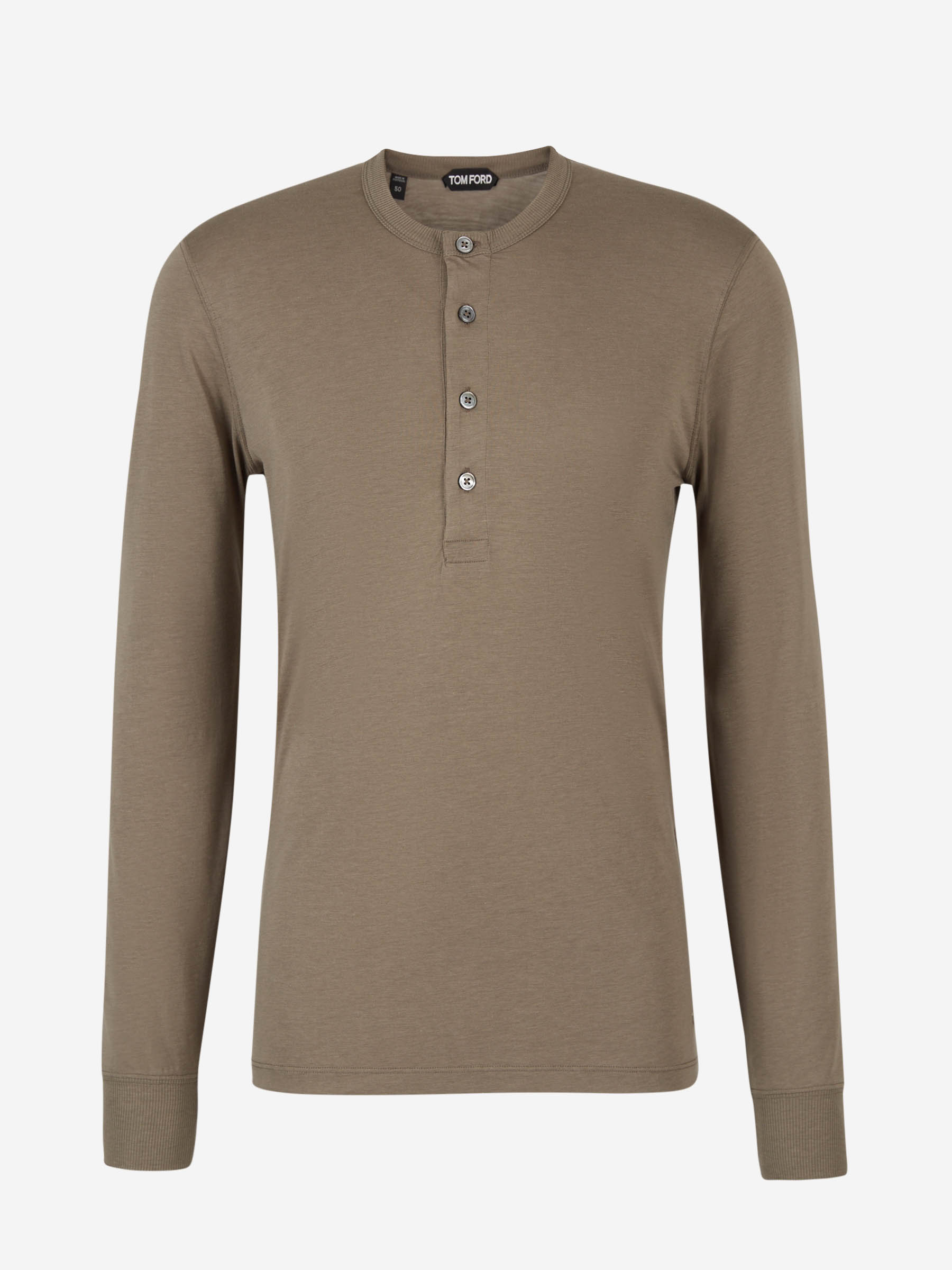 Outlet online Tom Ford Hombre Camiseta Punto Algodón color Crema sku 553-003276 01 - Foto 5
