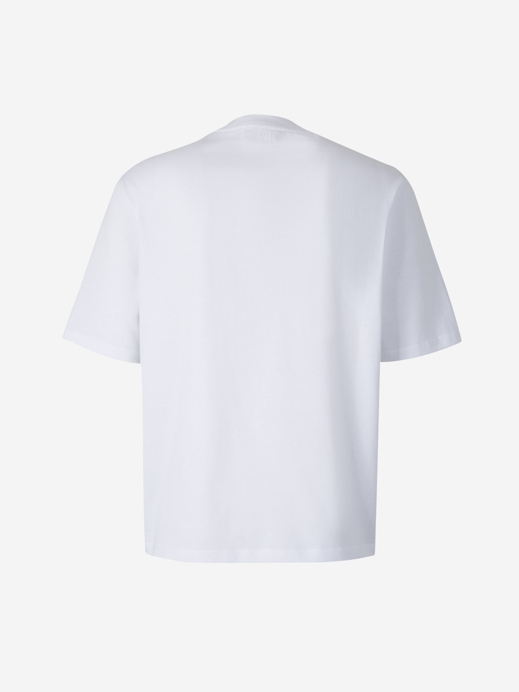 Outlet online Ami Paris Hombre Camiseta Algodón Logo color Blanco sku 553-003617 02 - Foto 2