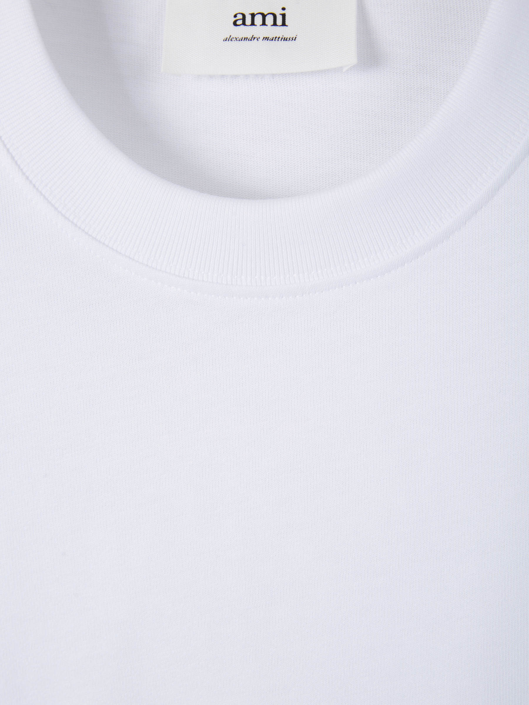 Outlet online Ami Paris Hombre Camiseta Algodón Logo color Blanco sku 553-003617 02 - Foto 3
