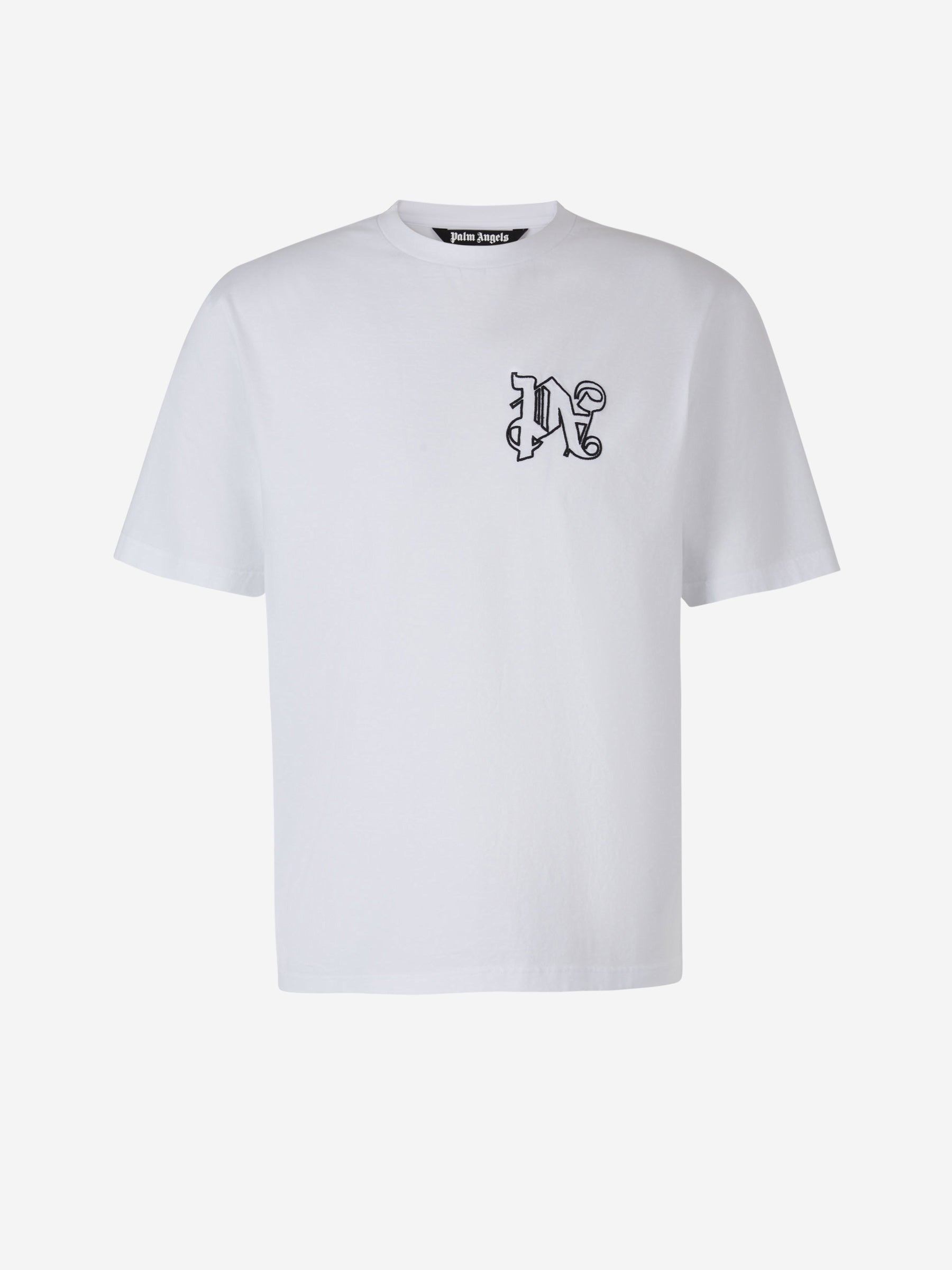 Outlet online Palm Angels Hombre Camiseta Logo Bordado color Blanco sku 553-003298 01 - Foto 1