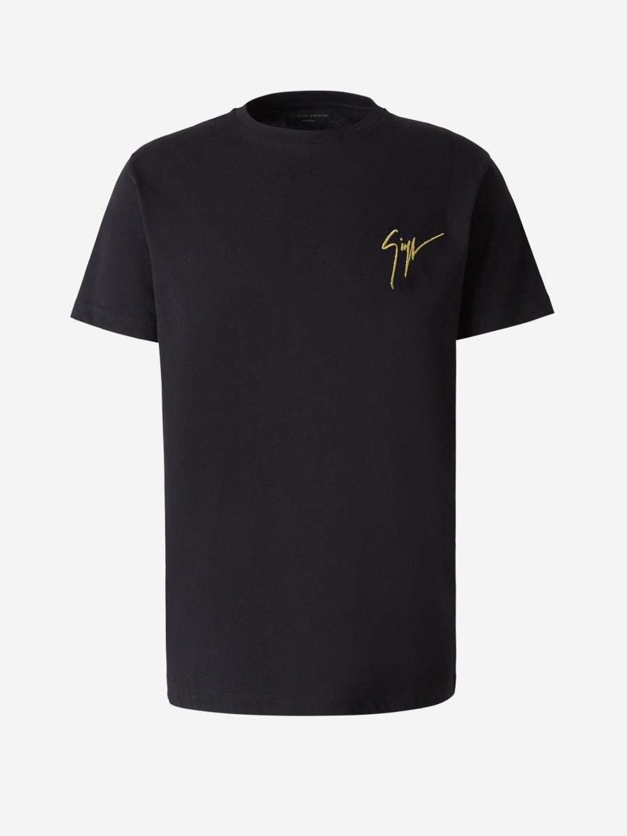 Outlet online Giuseppe Zanotti Hombre Camiseta Logo Bordado color Blanco sku 553-003344 01 - Foto 5