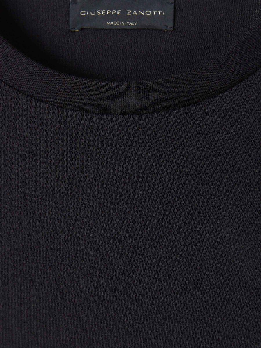 Outlet online Giuseppe Zanotti Hombre Camiseta Logo Bordado color Negro sku 553-003344 02 - Foto 7