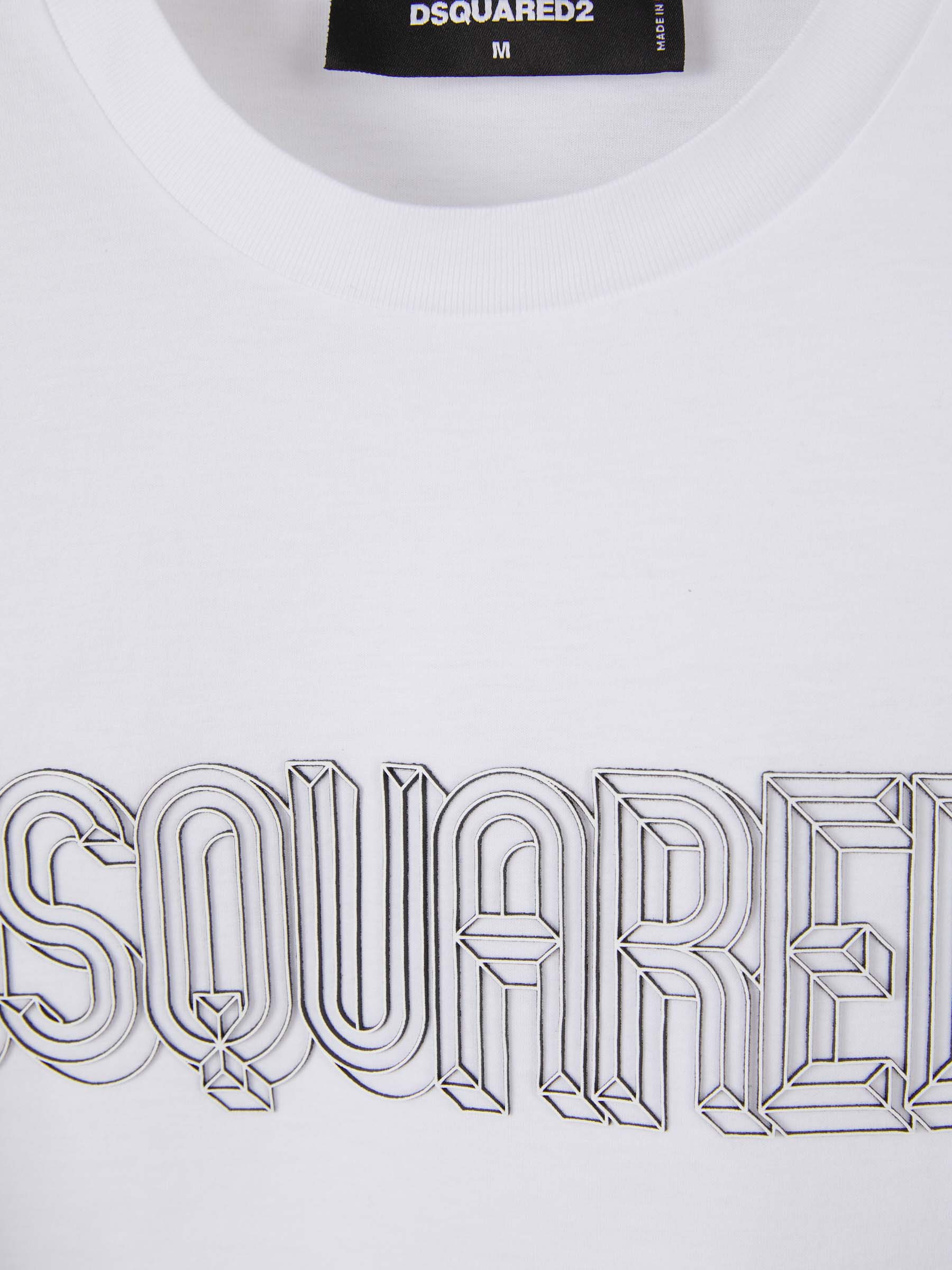 Outlet online Dsquared2 Hombre Camiseta Logo 3D color Negro sku 553-003381 02 - Foto 4