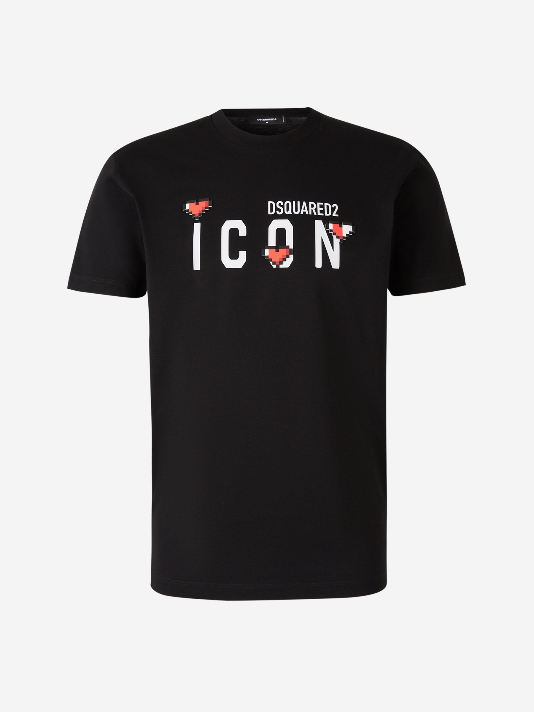 Outlet online Dsquared2 Hombre Camiseta Logo Lettering color Negro sku 553-003386 01 - Foto 1