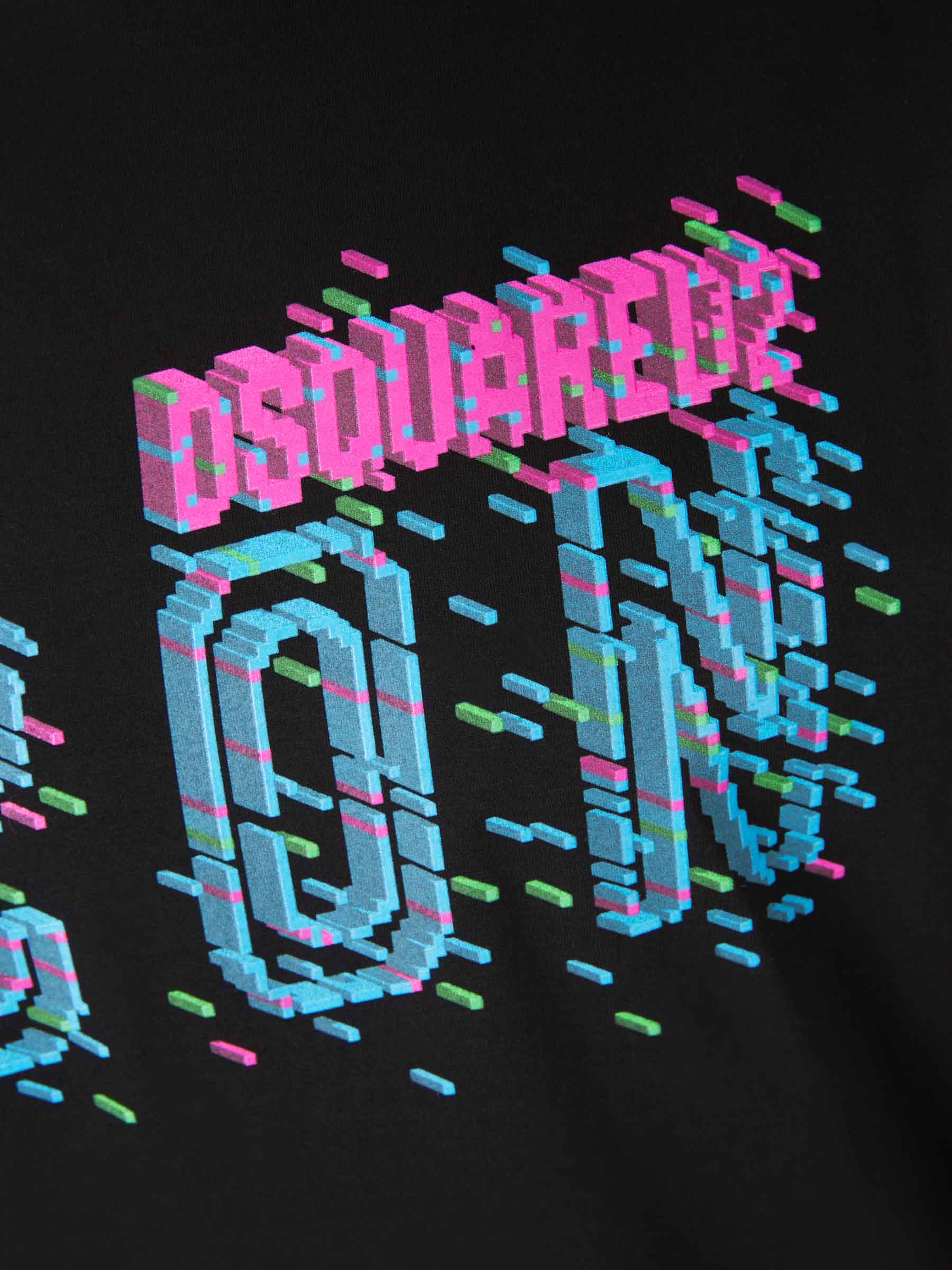 Outlet online Dsquared2 Hombre Camiseta Logo Lettering color Negro sku 553-003387 01 - Foto 2